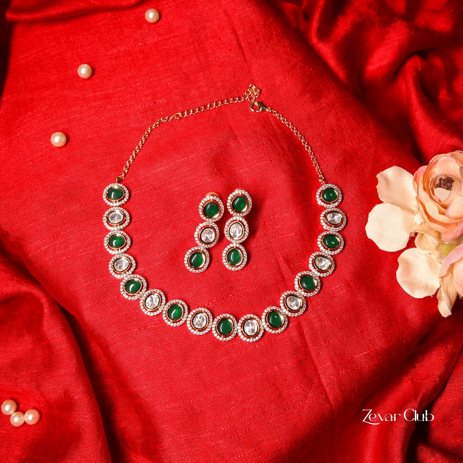 Elevate Your Ethnic Look with the Zevar Club Chic Handcrafted Kundan Jewellery Set