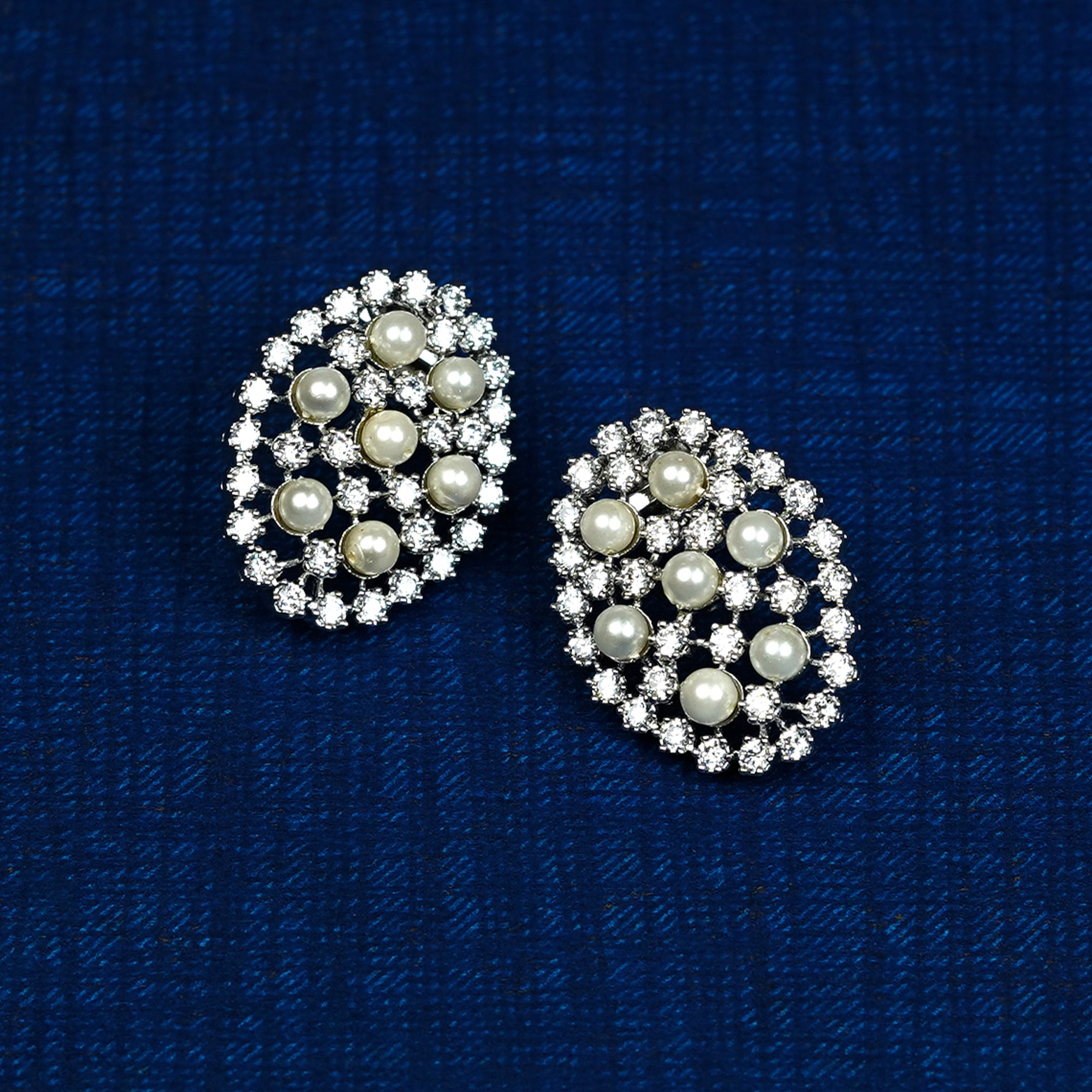 Zevar Club Ruhi AAA Zirconia Pearl Diamond Set