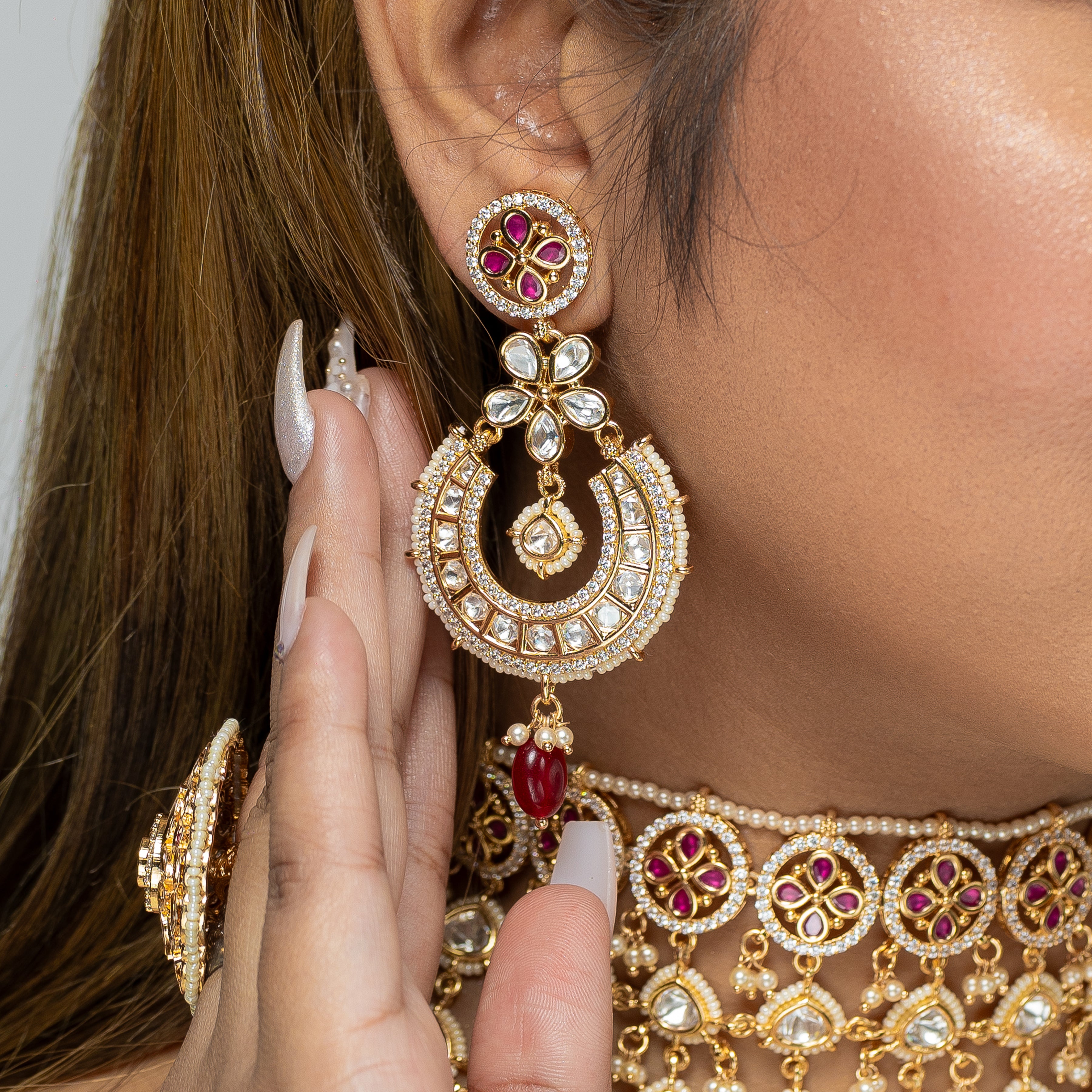 Zevar Club Pearl Handcrafted Kundan Bridal Full Set