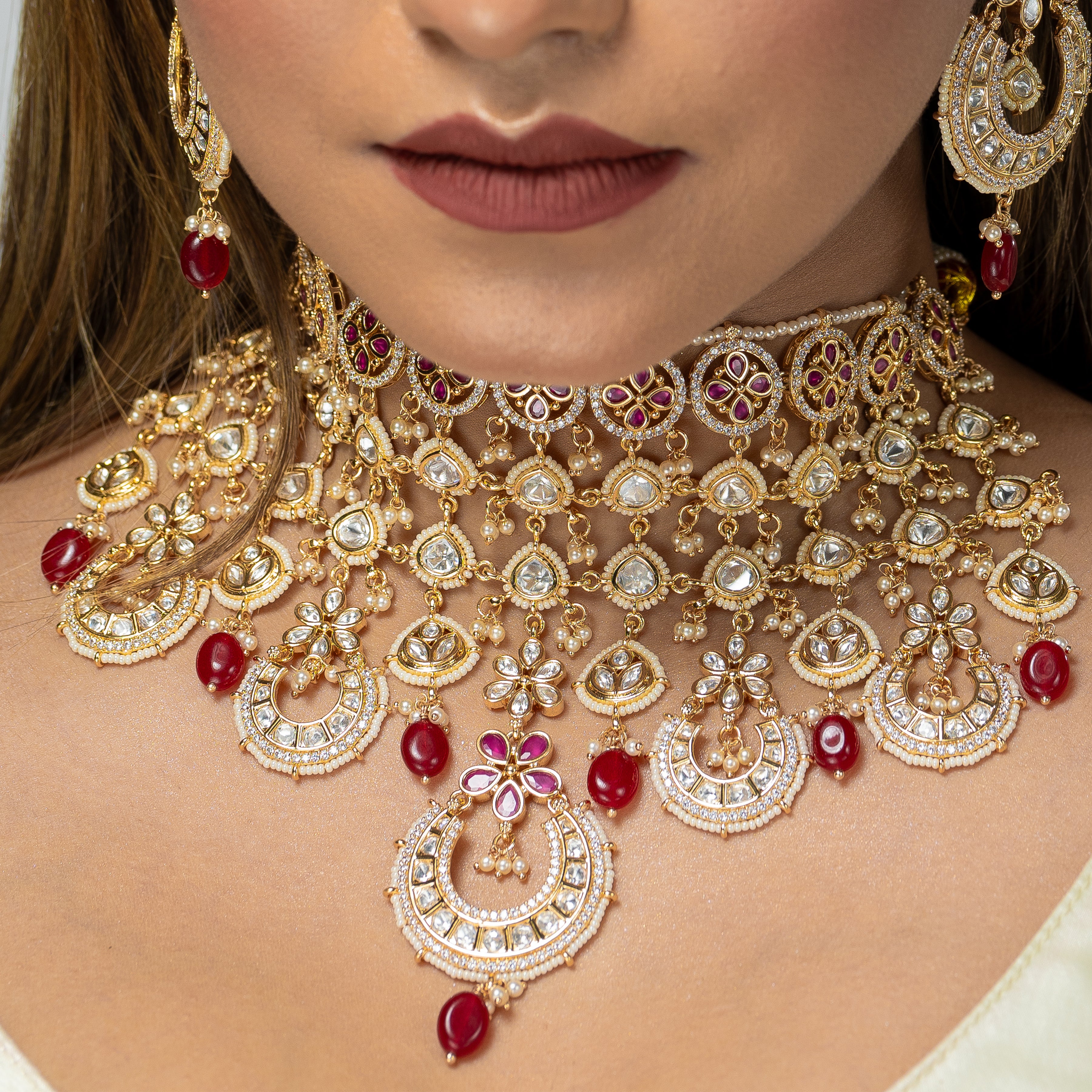 Zevar Club Pearl Handcrafted Kundan Bridal Full Set