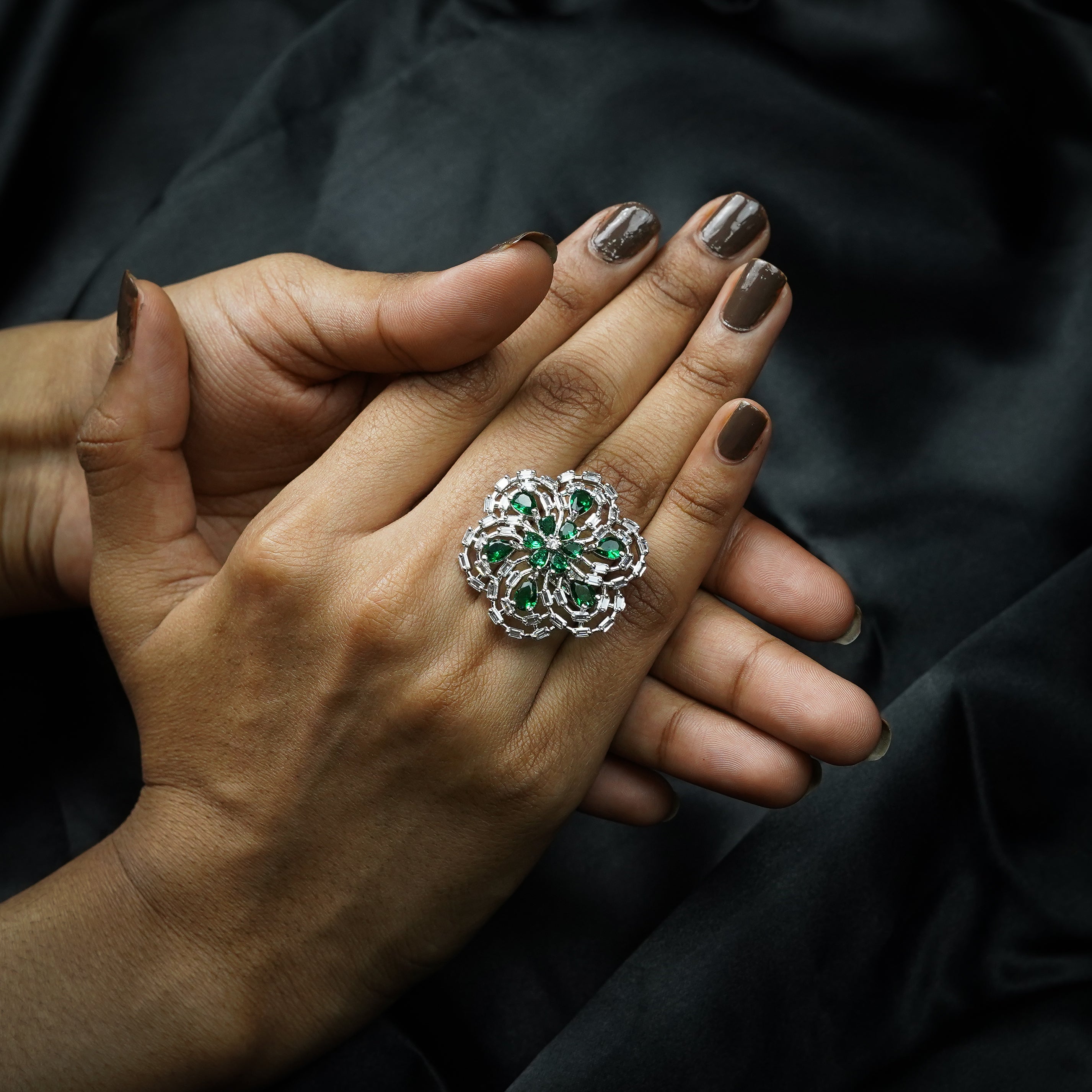 Meher Floral Diamond Ring