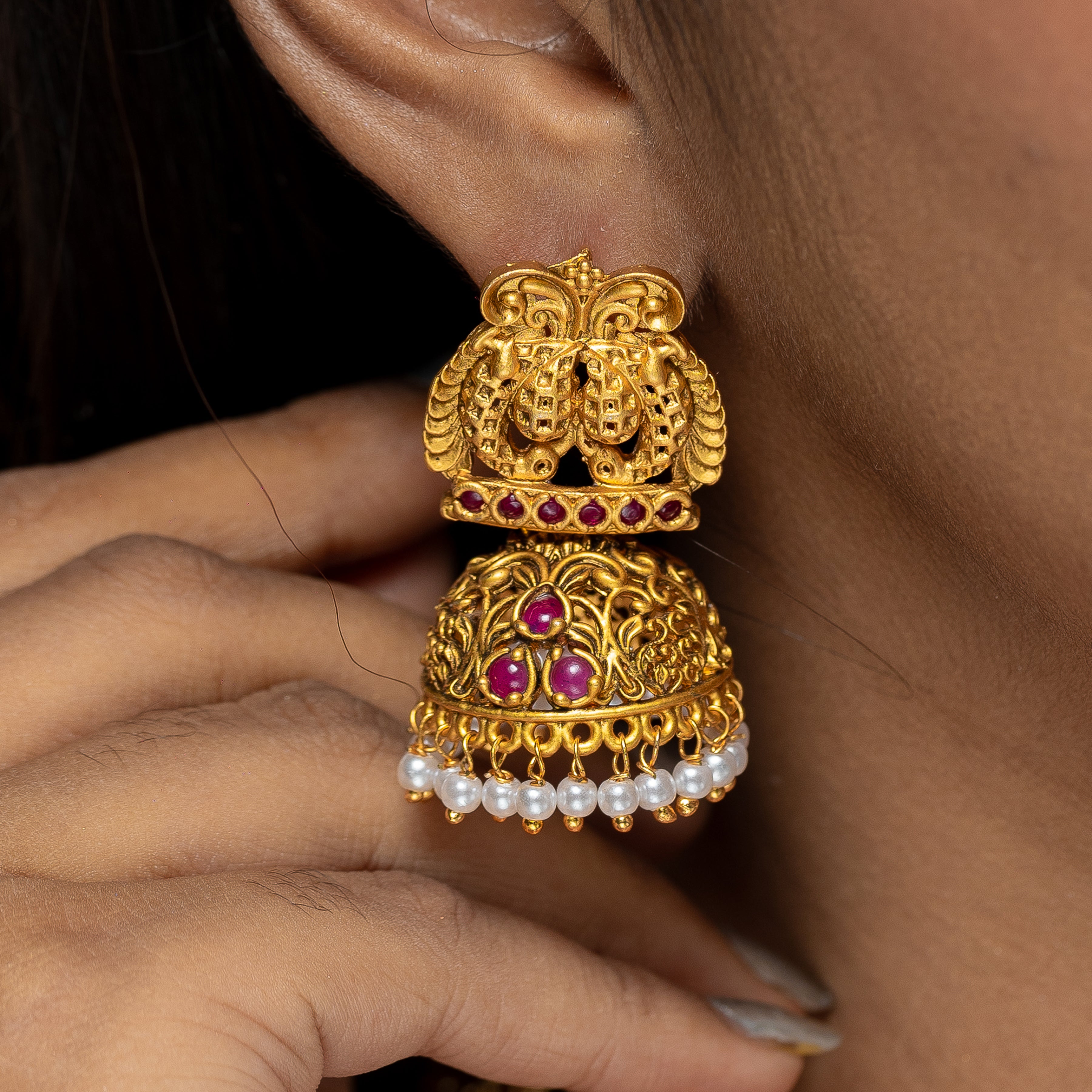 Zevar Club Lakshmi Rajwada Knitted Pearl Set