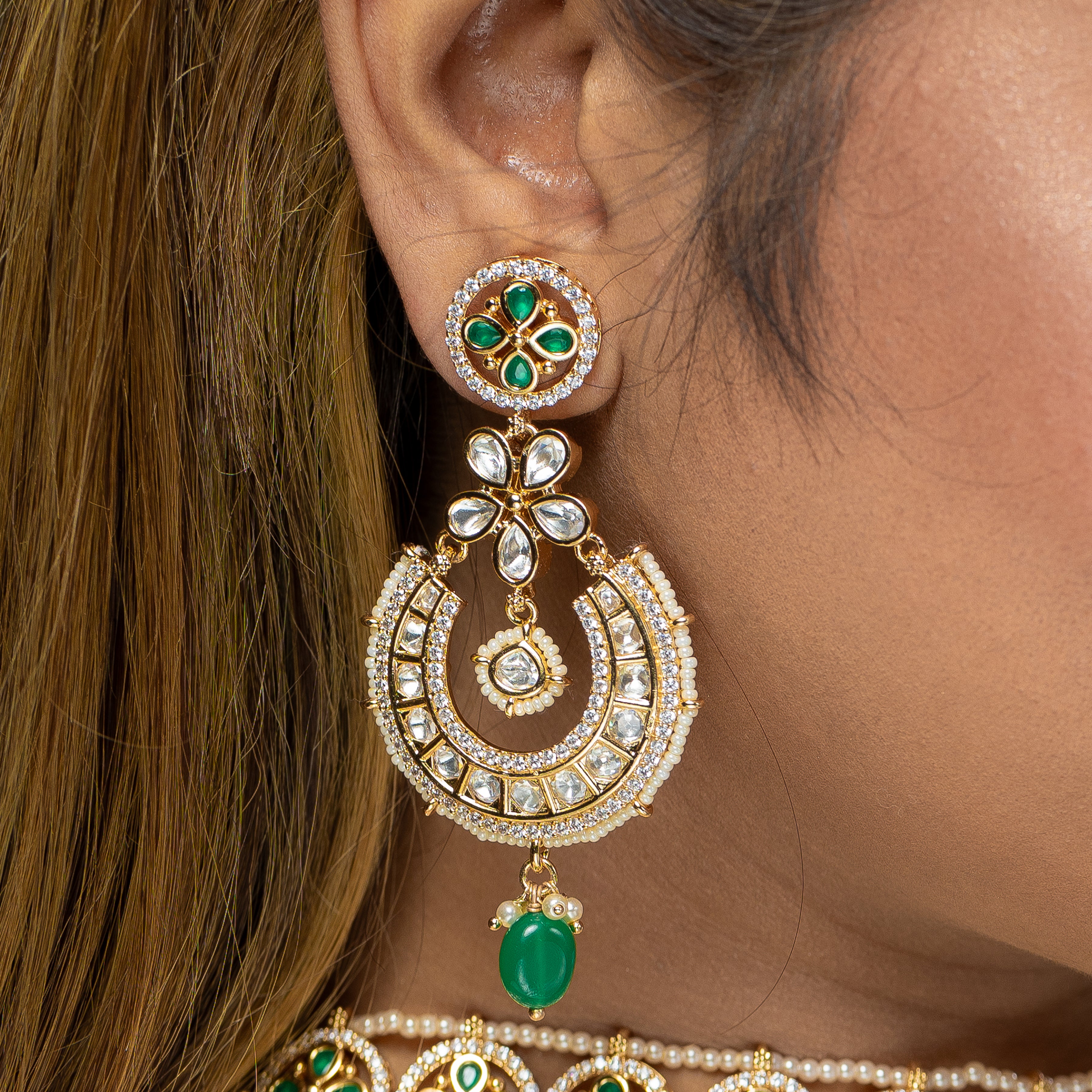 Zevar Club Pearl Handcrafted Kundan Bridal Full Set