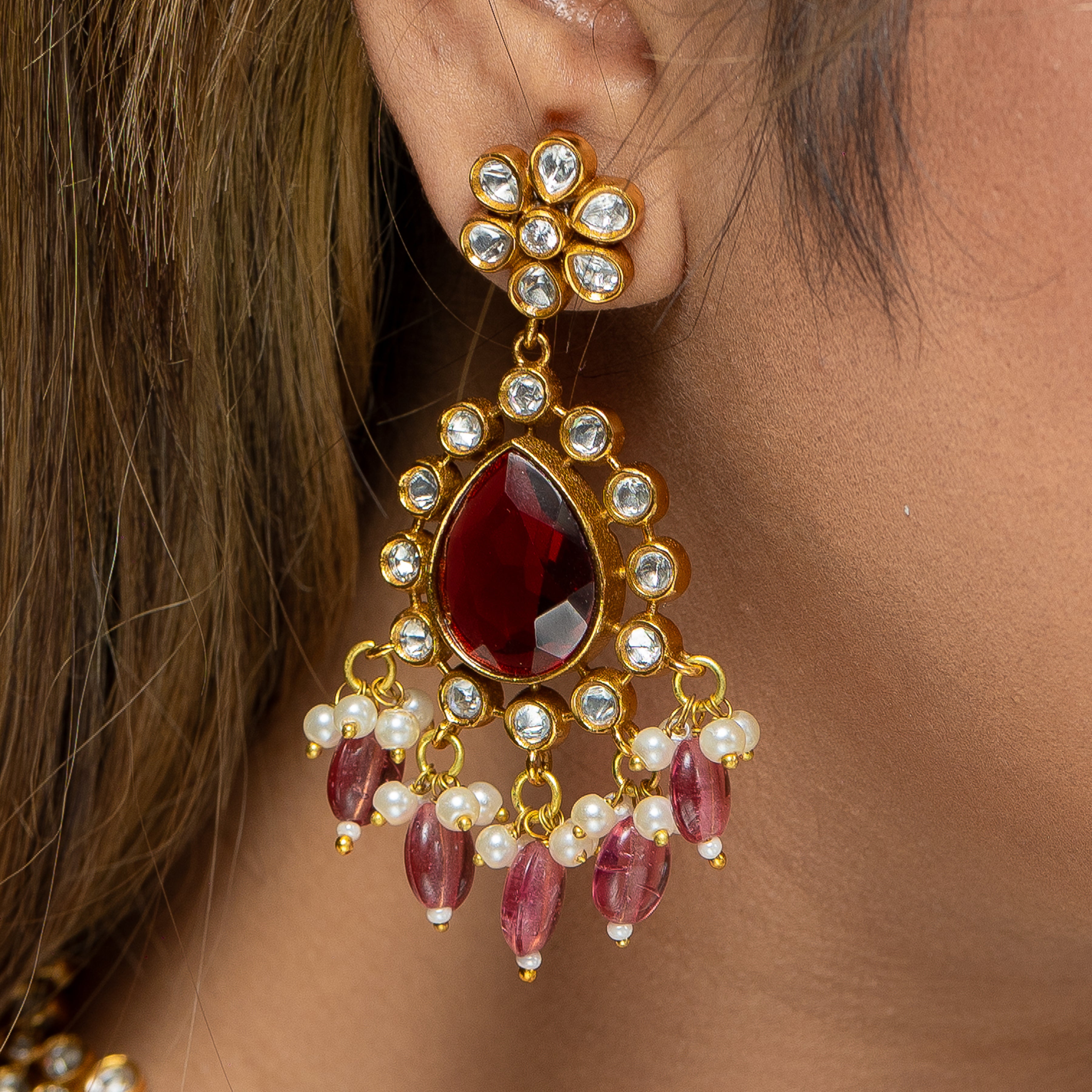 Zevar Club Diva Ethnic Victorian Kundan Jewellery Set