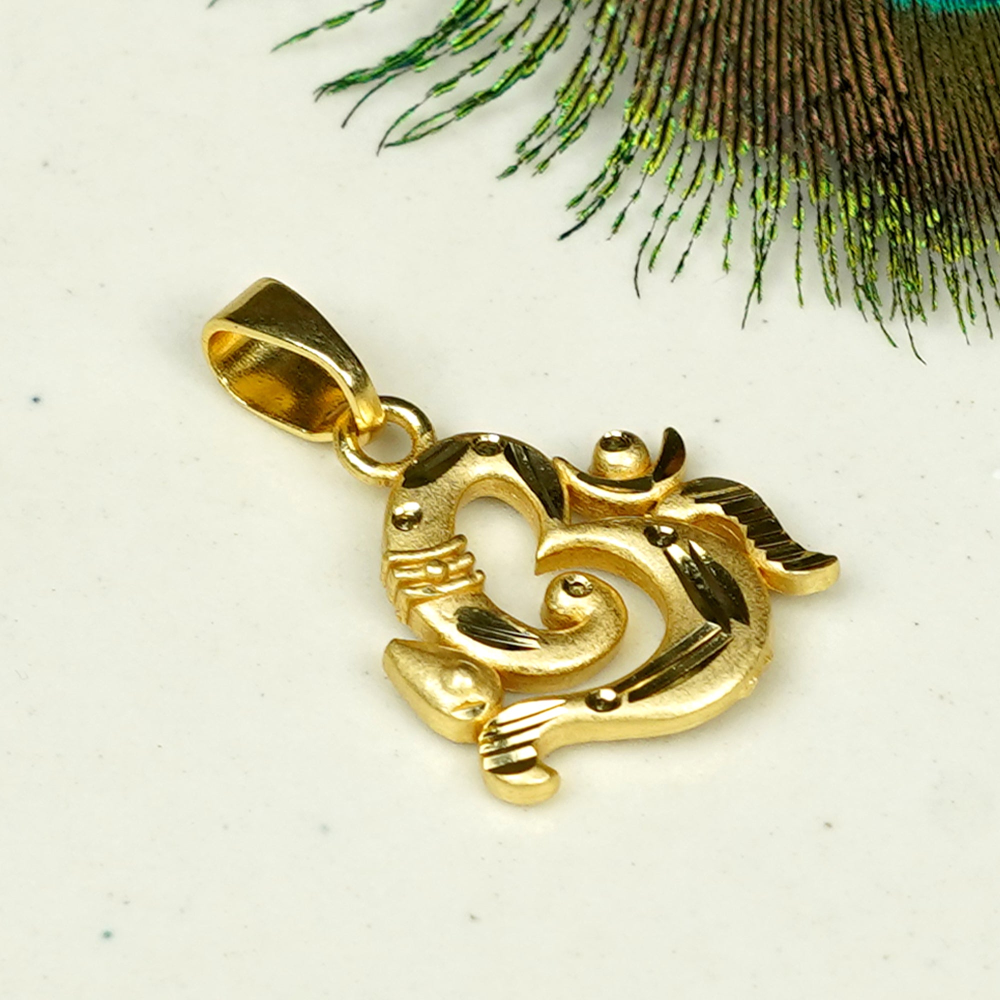 Zevar Club 18K Gold Plated Handcrafted Divine Om Design Pendant for Women