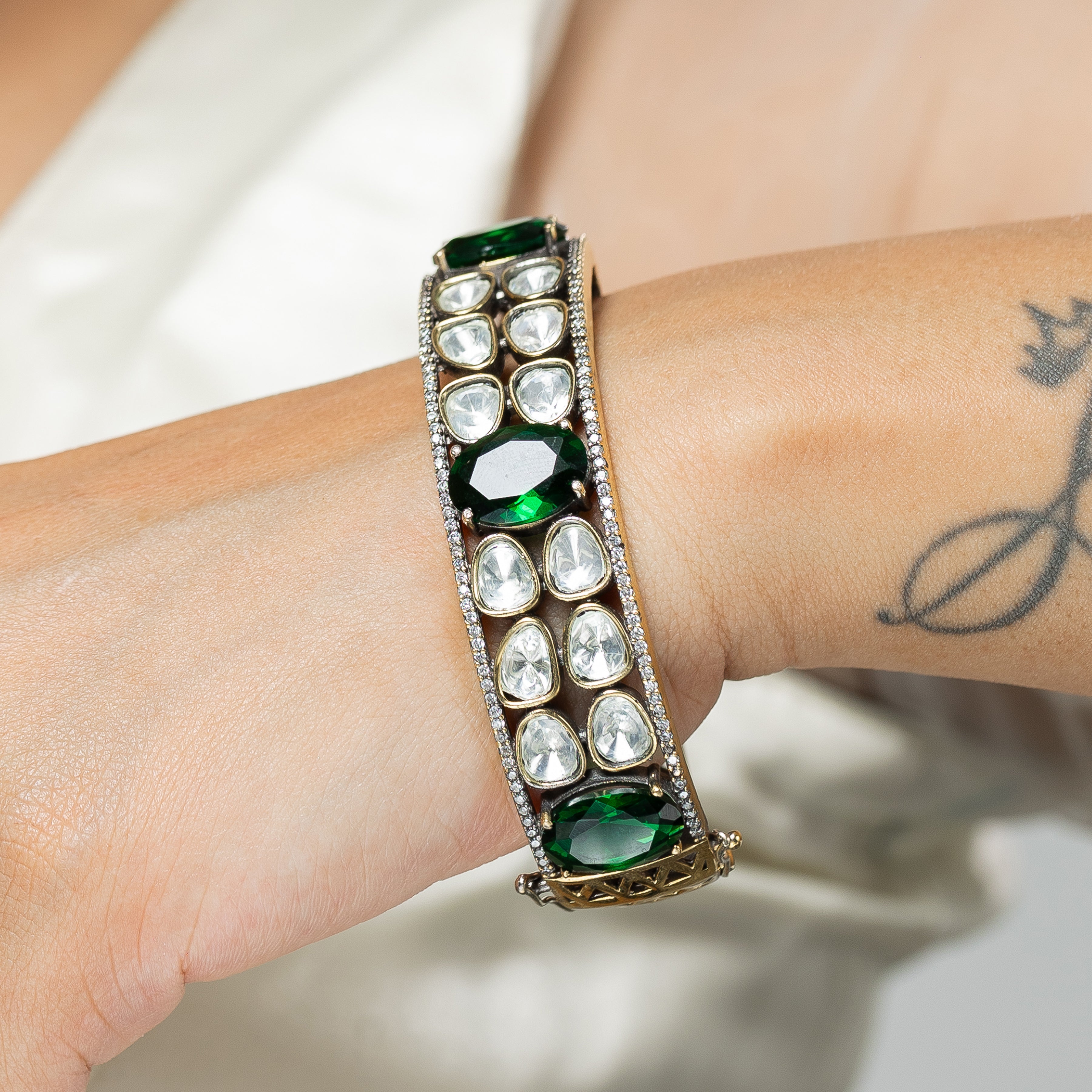 Zevar Club Victorian Indo Western Sleek Bracelet