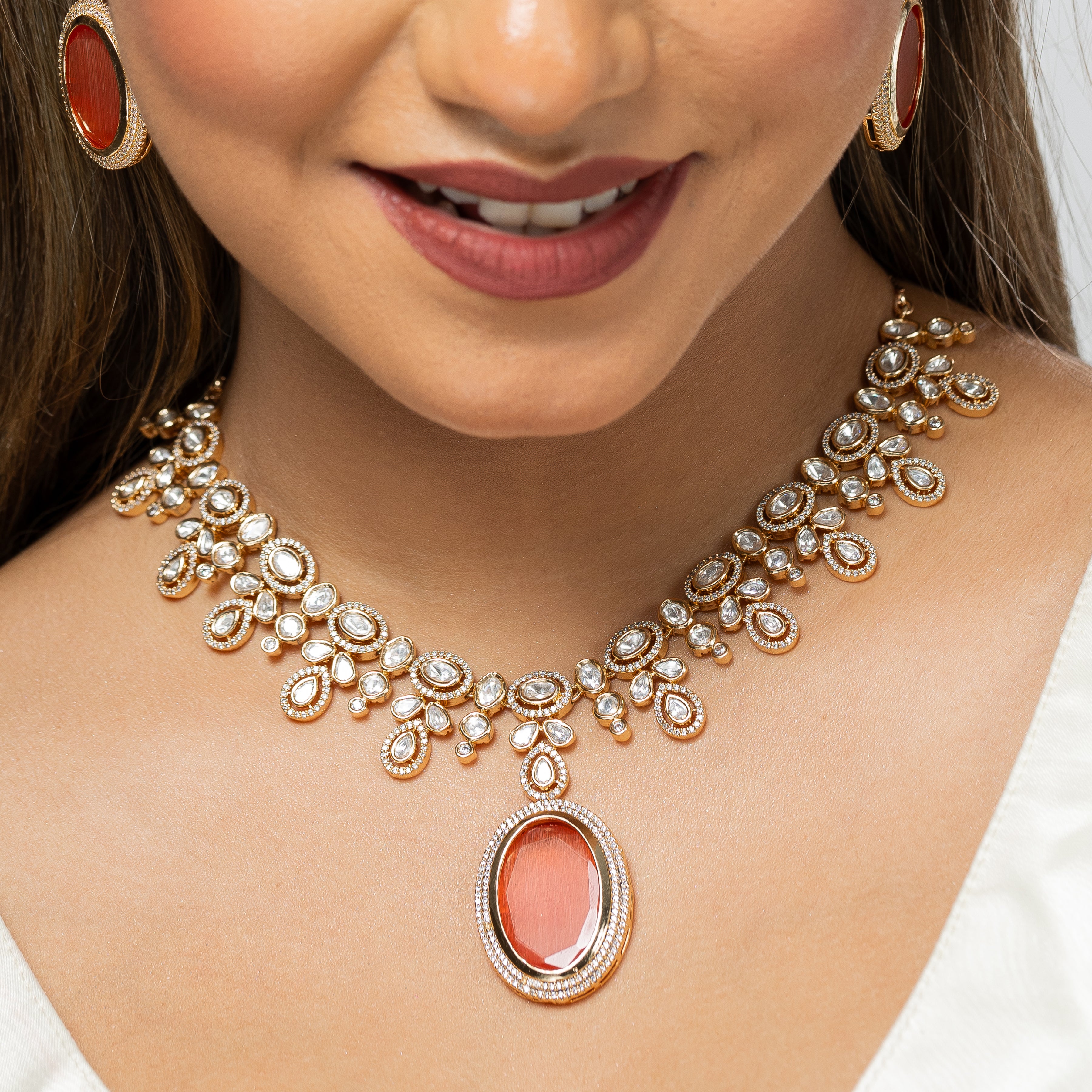 Zevar Club Semi Precious Handcrafted Kundan Set