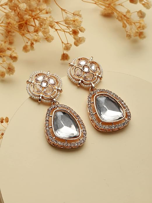 Minimal Statement Cubic Zirconia Earrings