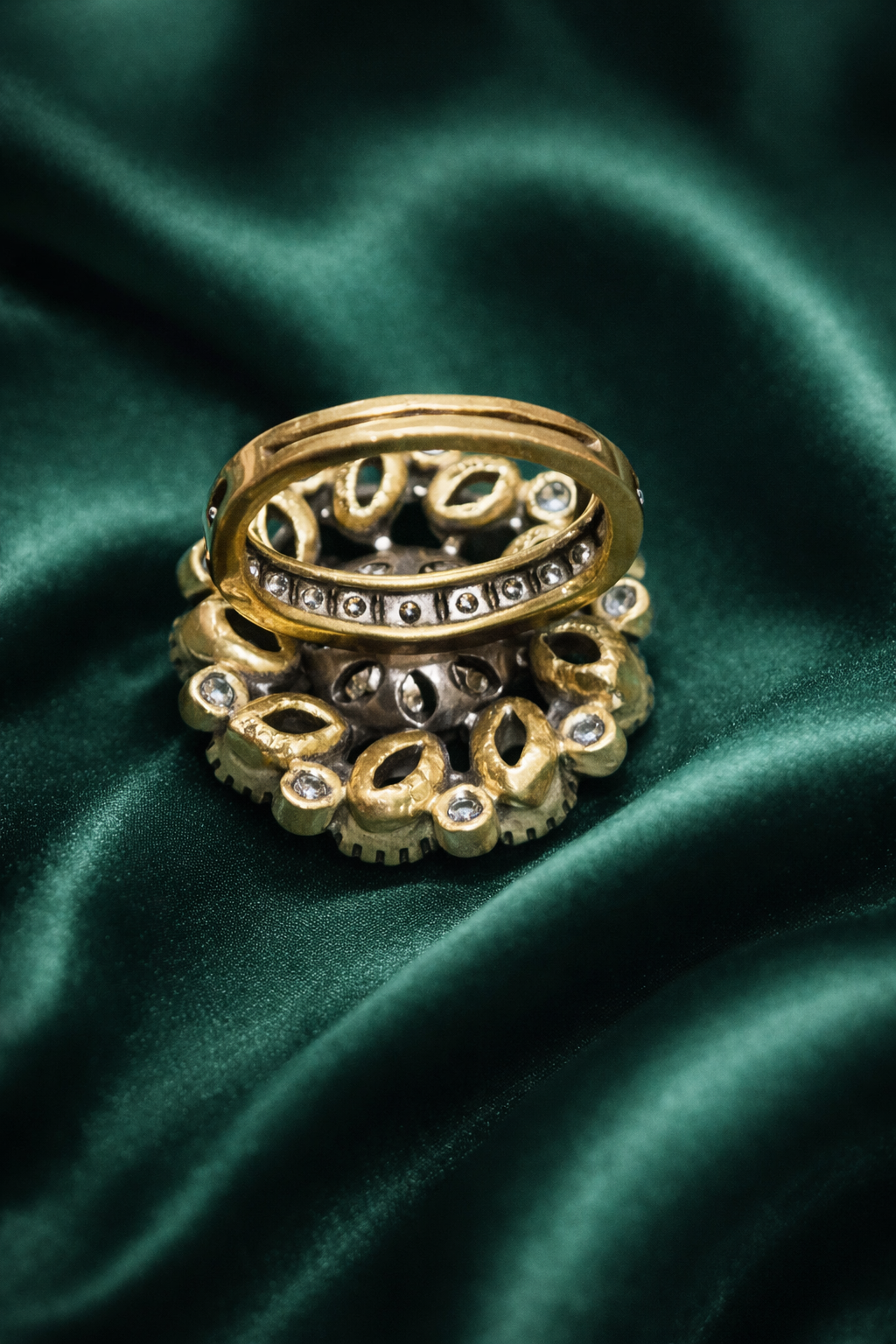 Zevar Club Adjustable Ruby Red Gold Plated Kundan Statement Ring for Women
