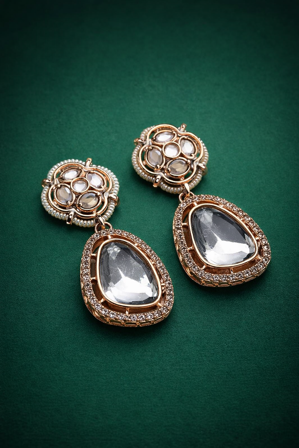 Minimal Statement Cubic Zirconia Earrings