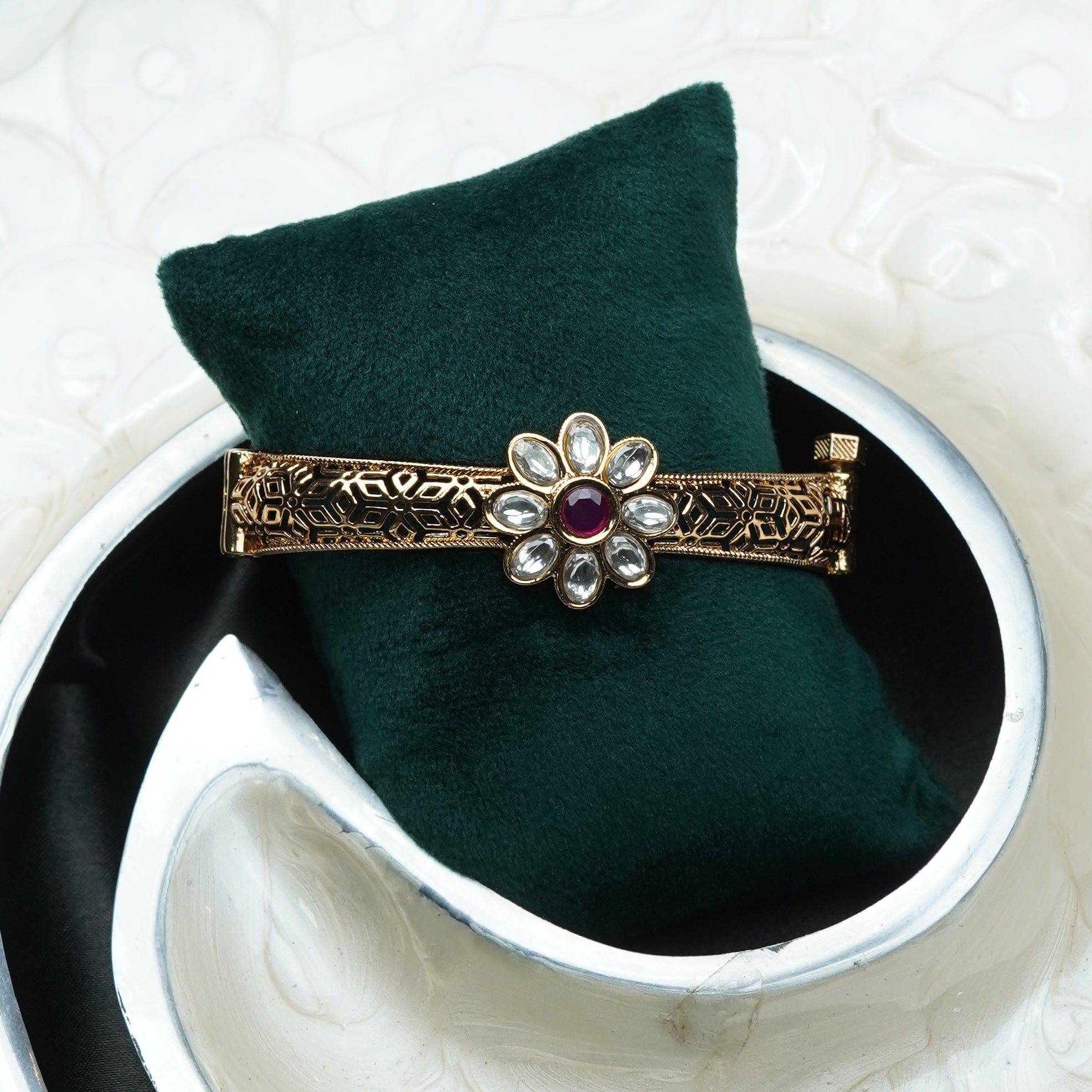 Mythili Two-in-One Antique Gold Bracelet