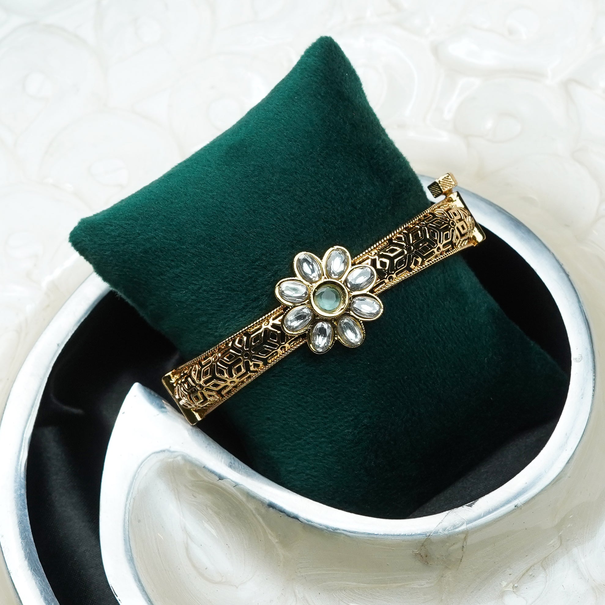 Mythili Two-in-One Antique Gold Bracelet