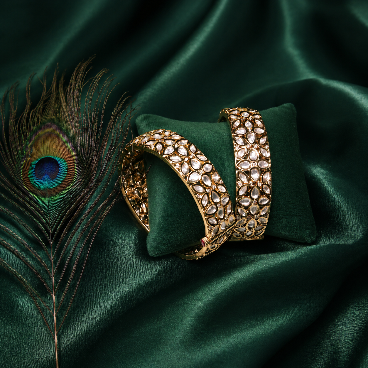 Zevar Club Premium Uncut Kundan Bangles