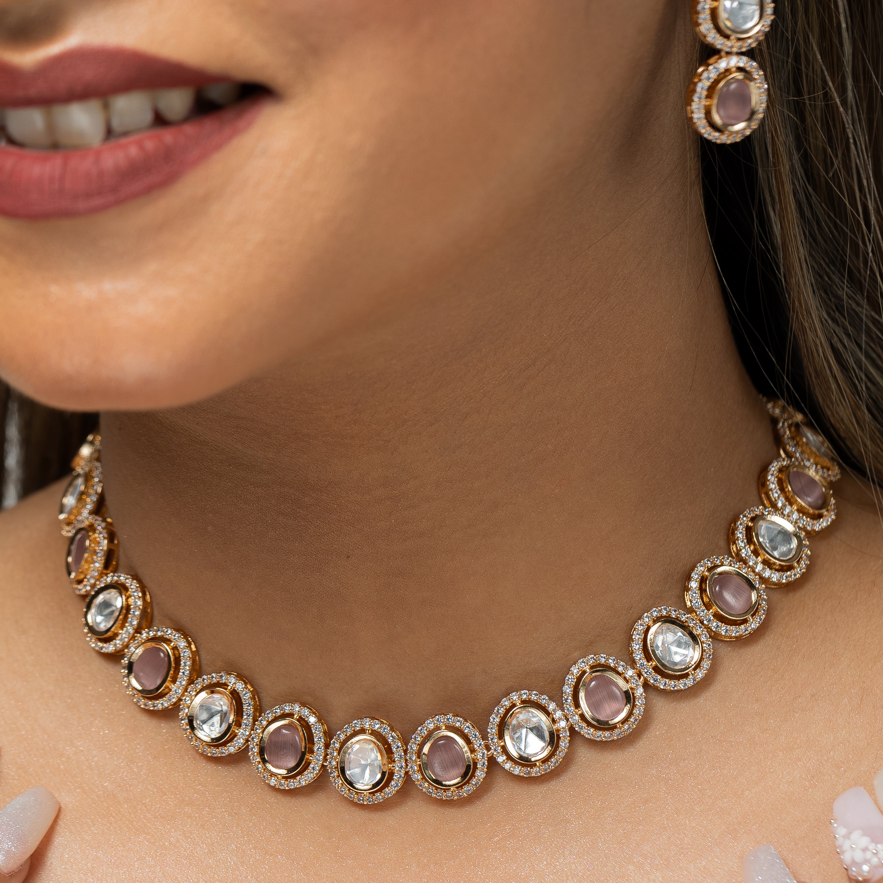 Zevar Club Chic Handcrafted Kundan Jewellery Set