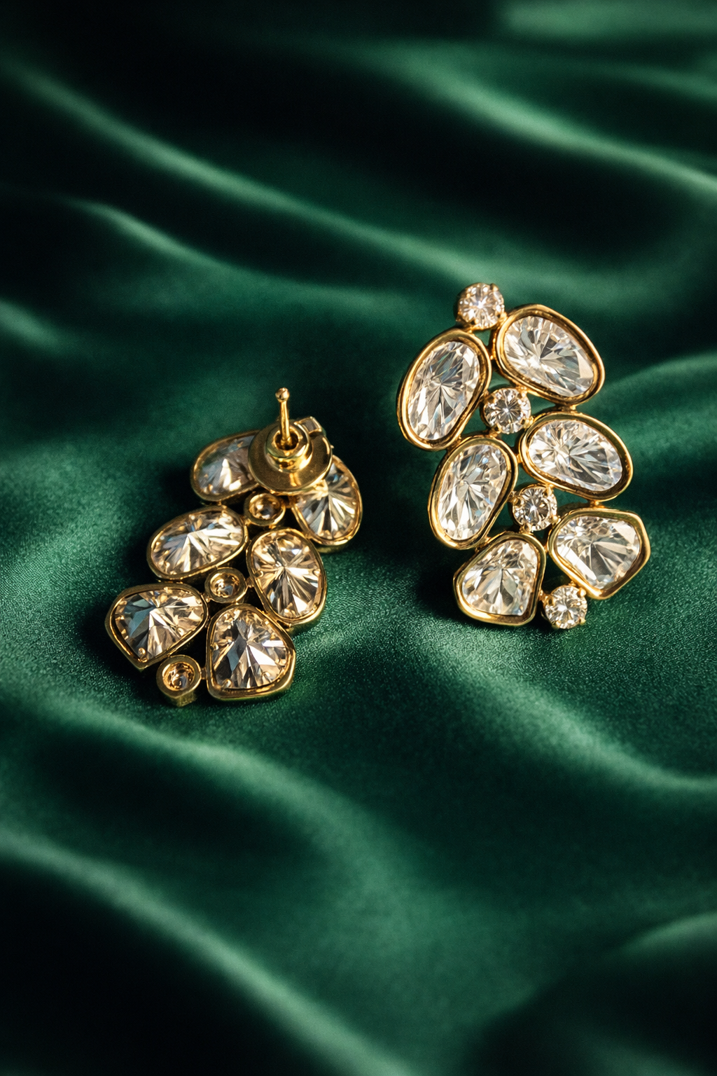 Modern Statement Cubic Zirconia Stud Earrings