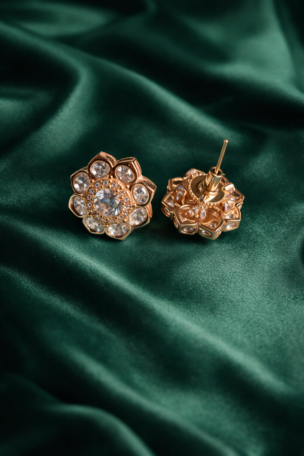 Classic Bloom Floral Stud Earrings