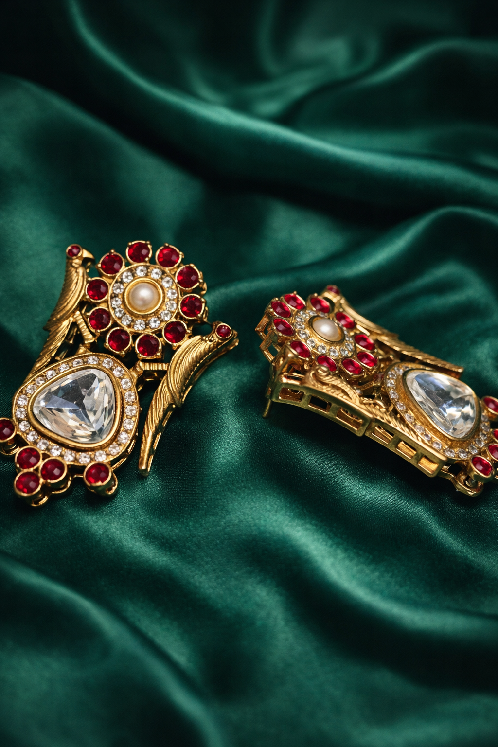 Festive Gifting Antique Ruby Drop Earrings