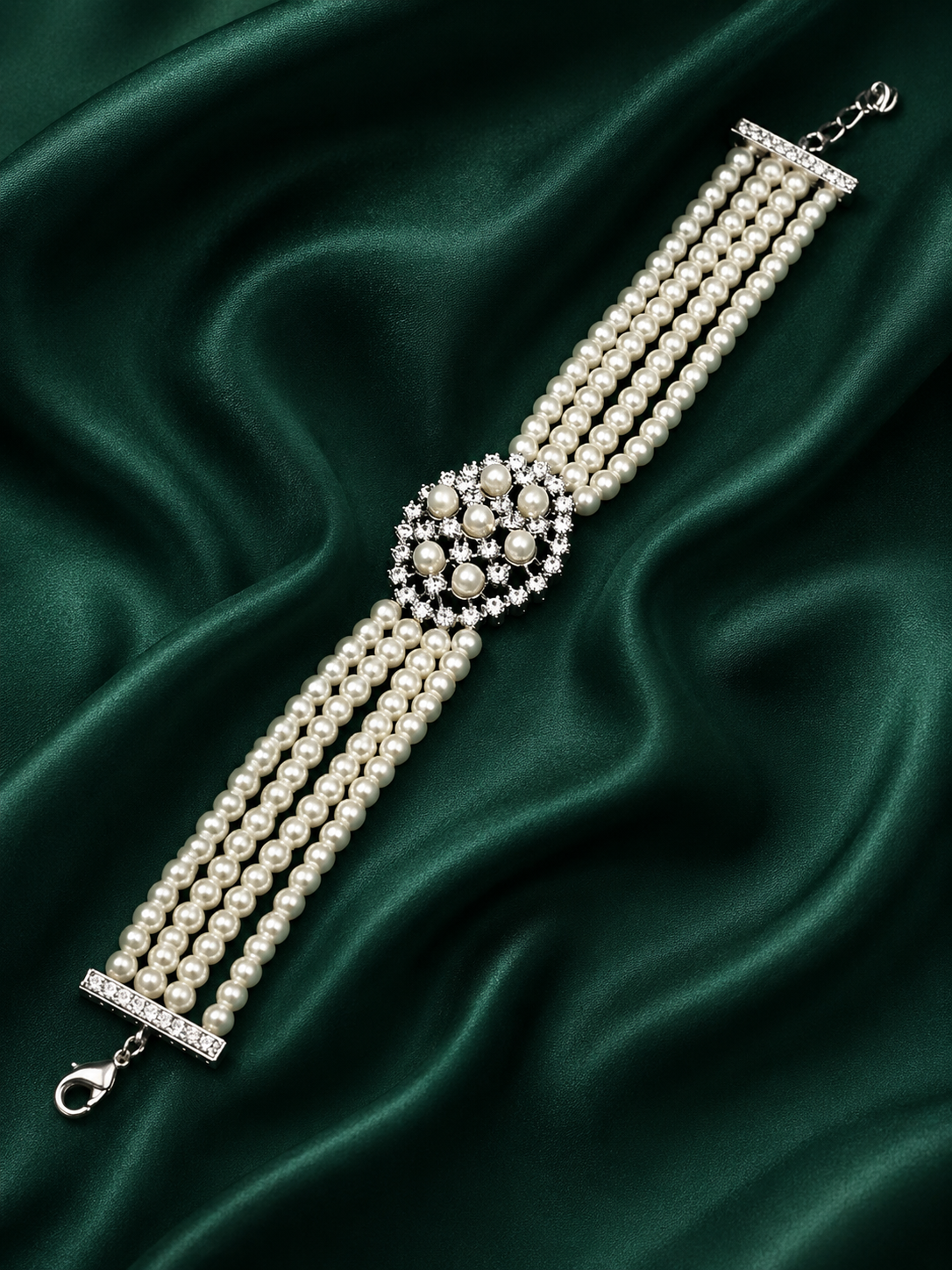 Zevar Club Ruhi AAA Zirconia Pearl Diamond Set