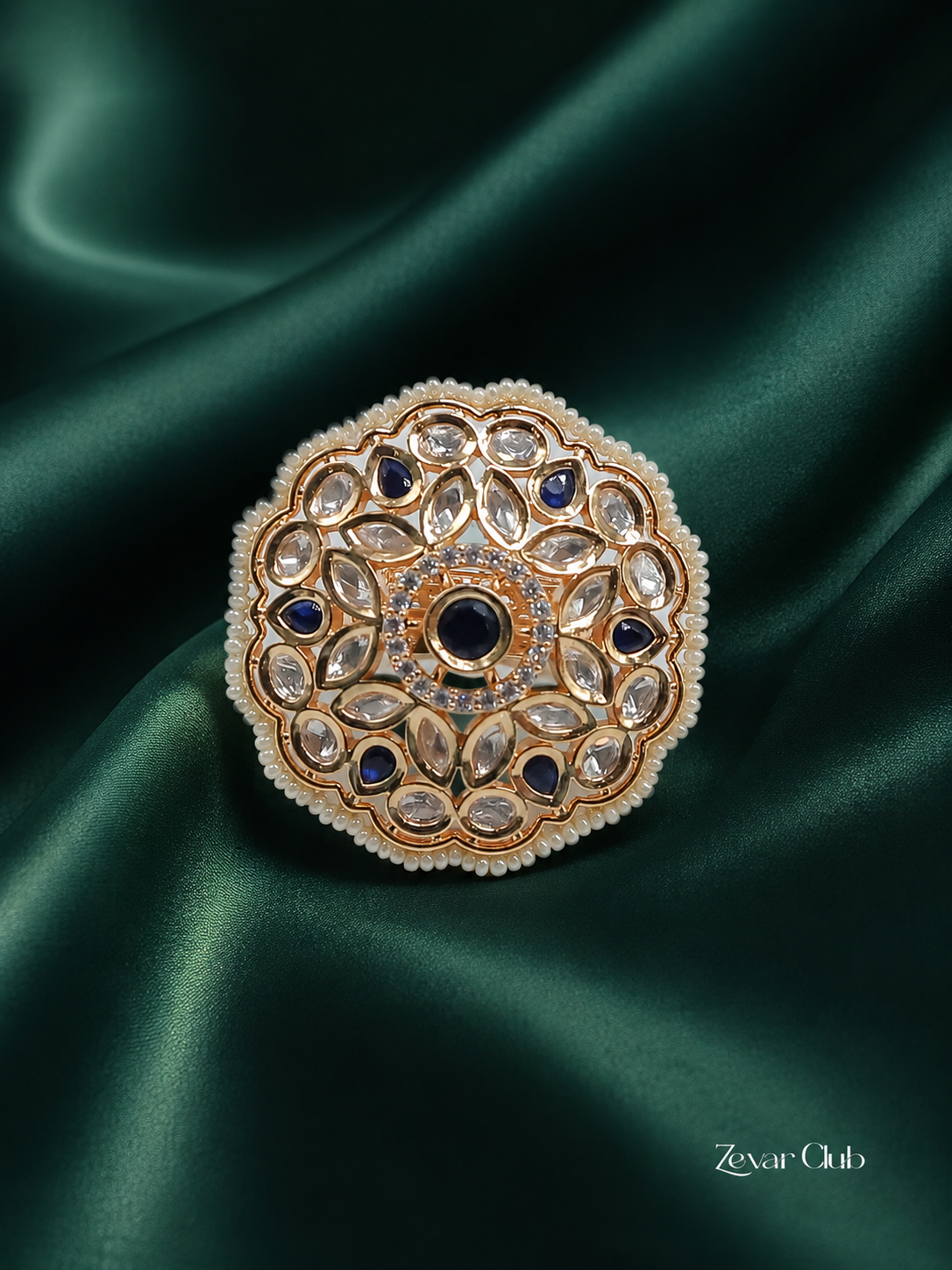 Zevar Club Statement Kundan Ring