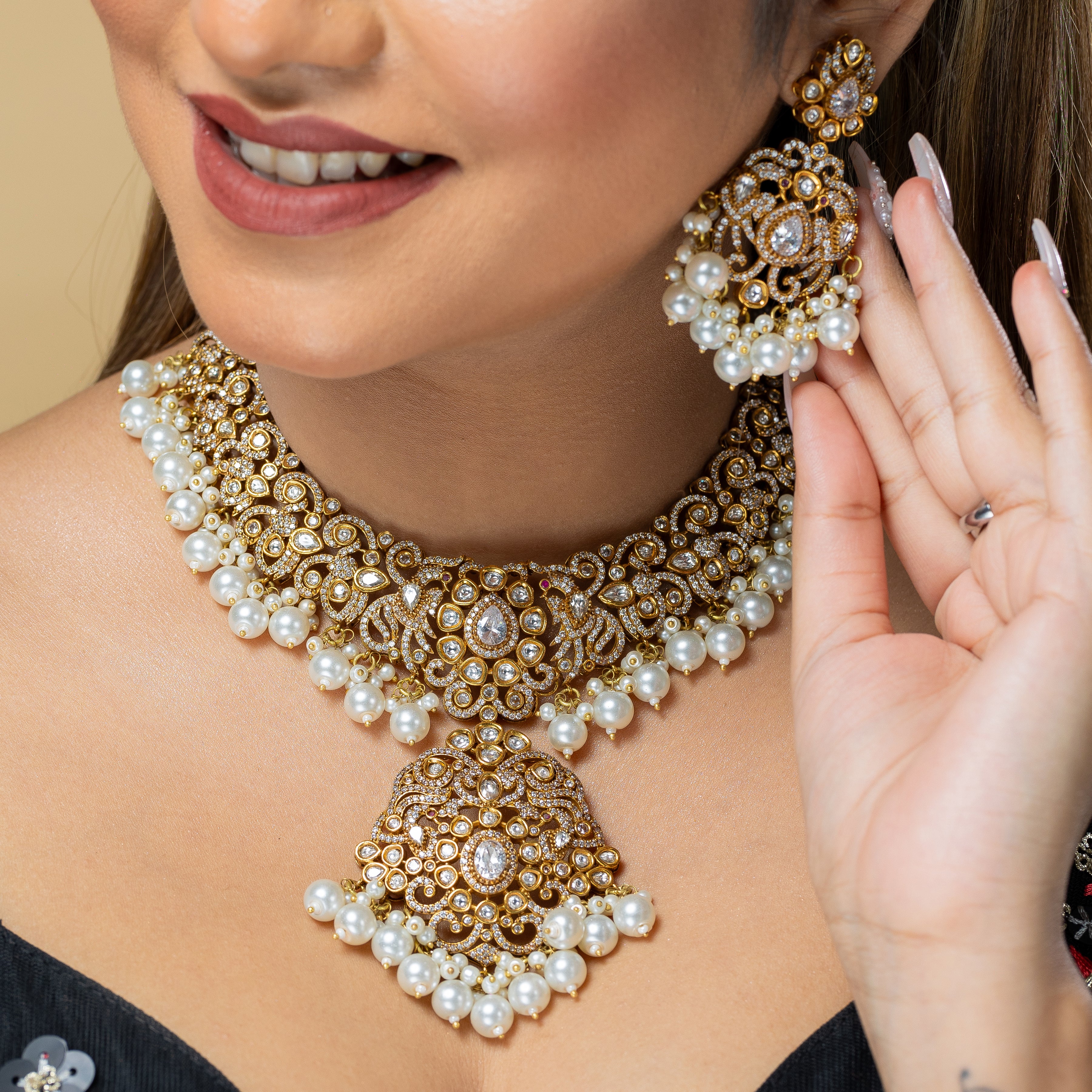 Zevar Club Semi Bridal Timeless Ivory Victorian Set