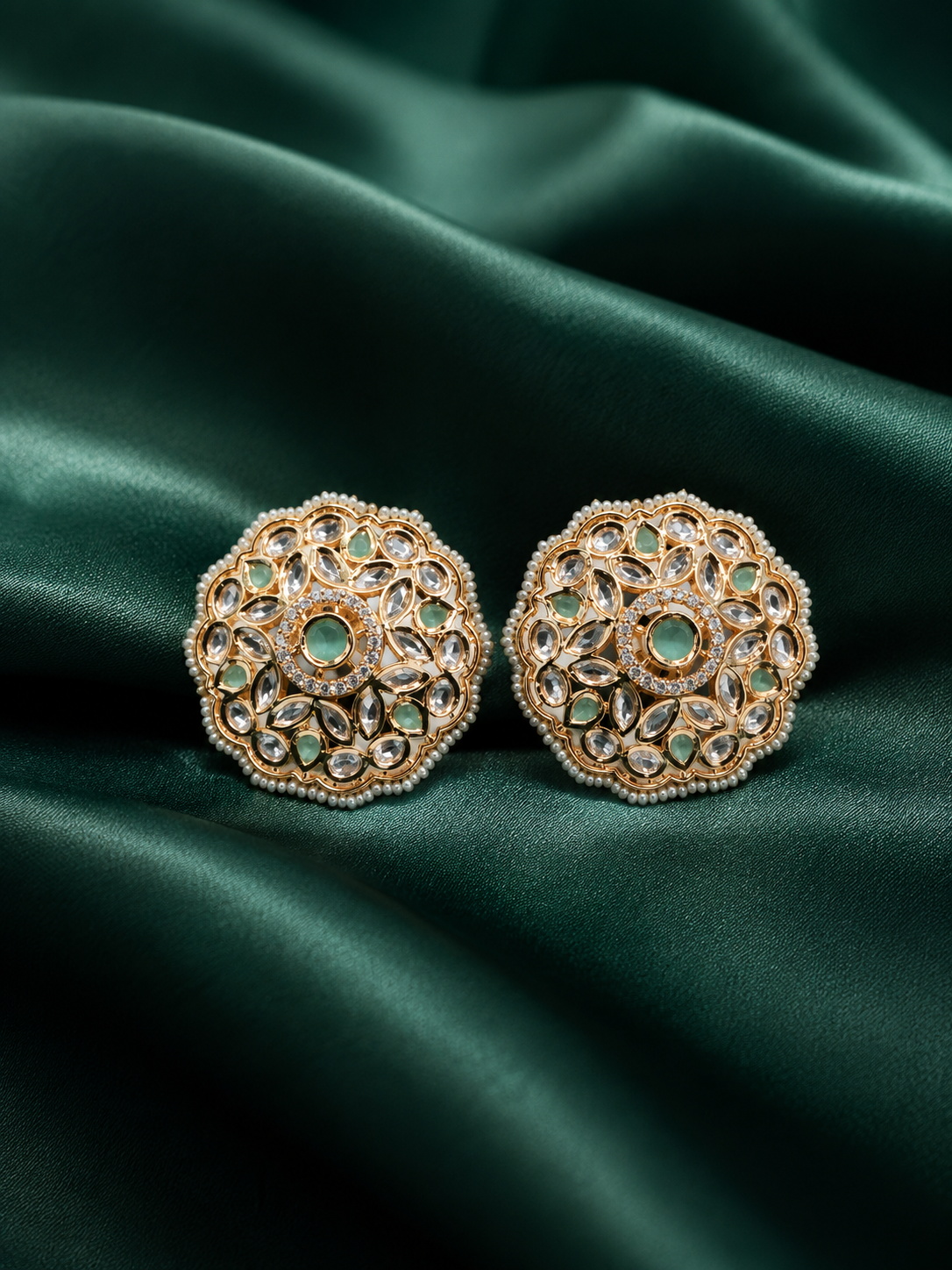 Zevar Club Evergreen Kundan Studs