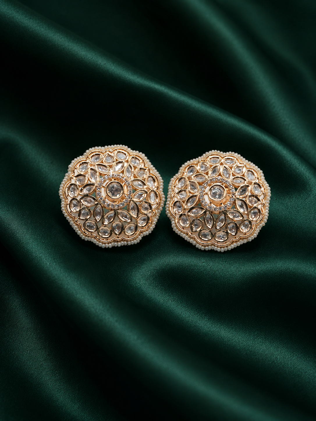 Zevar Club Evergreen Kundan Studs