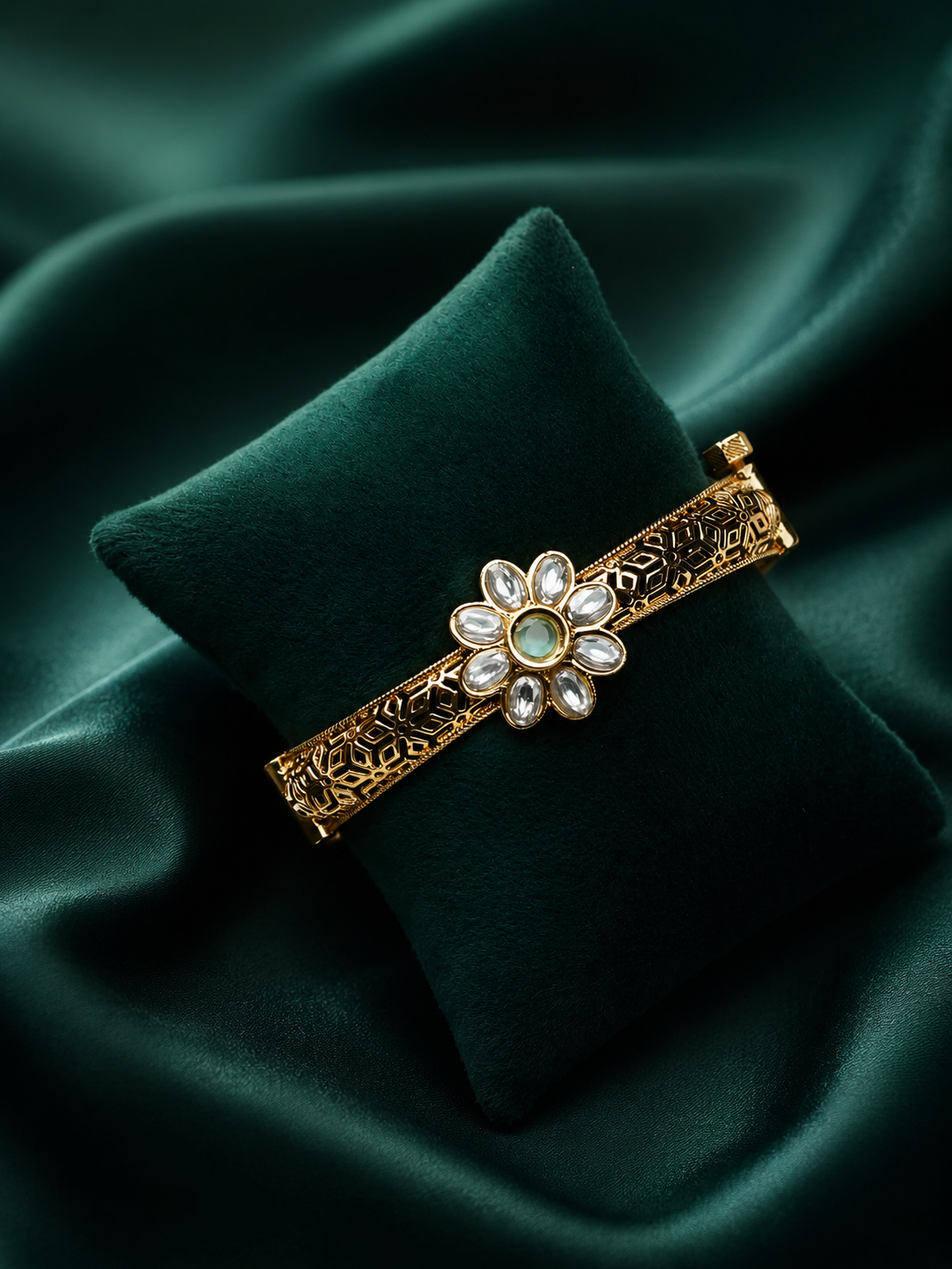 Mythili Two-in-One Antique Gold Bracelet