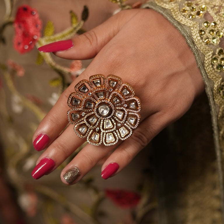 Zevar Club Cocktail Victorian Ring