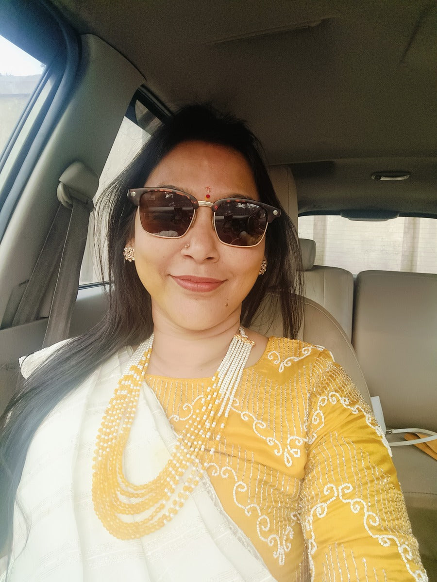 Zevar Club Seven Layered Fine Pearls Semi Precious Necklace