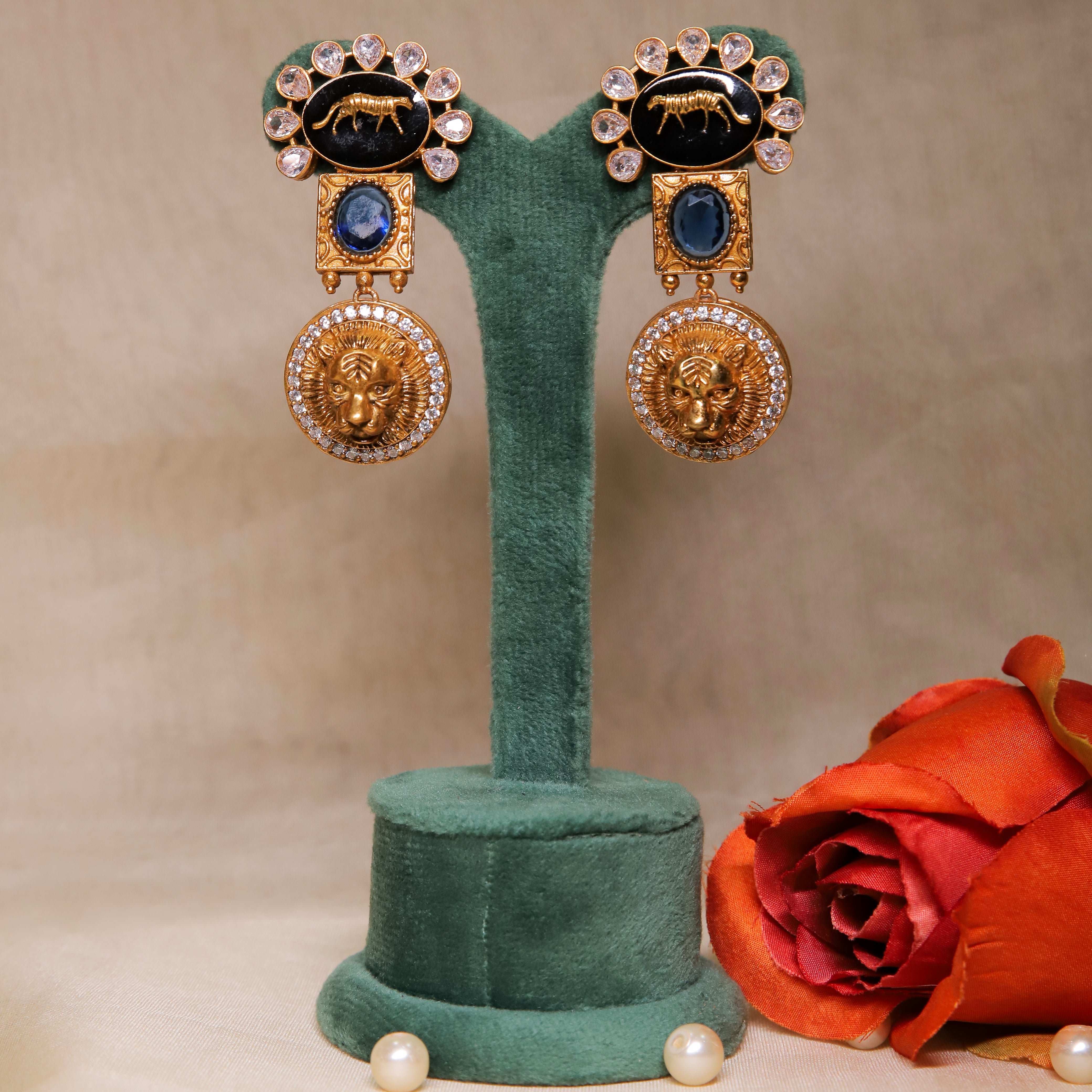 Zevar Club Sabyasachi Inspired Lion Motif Earrings