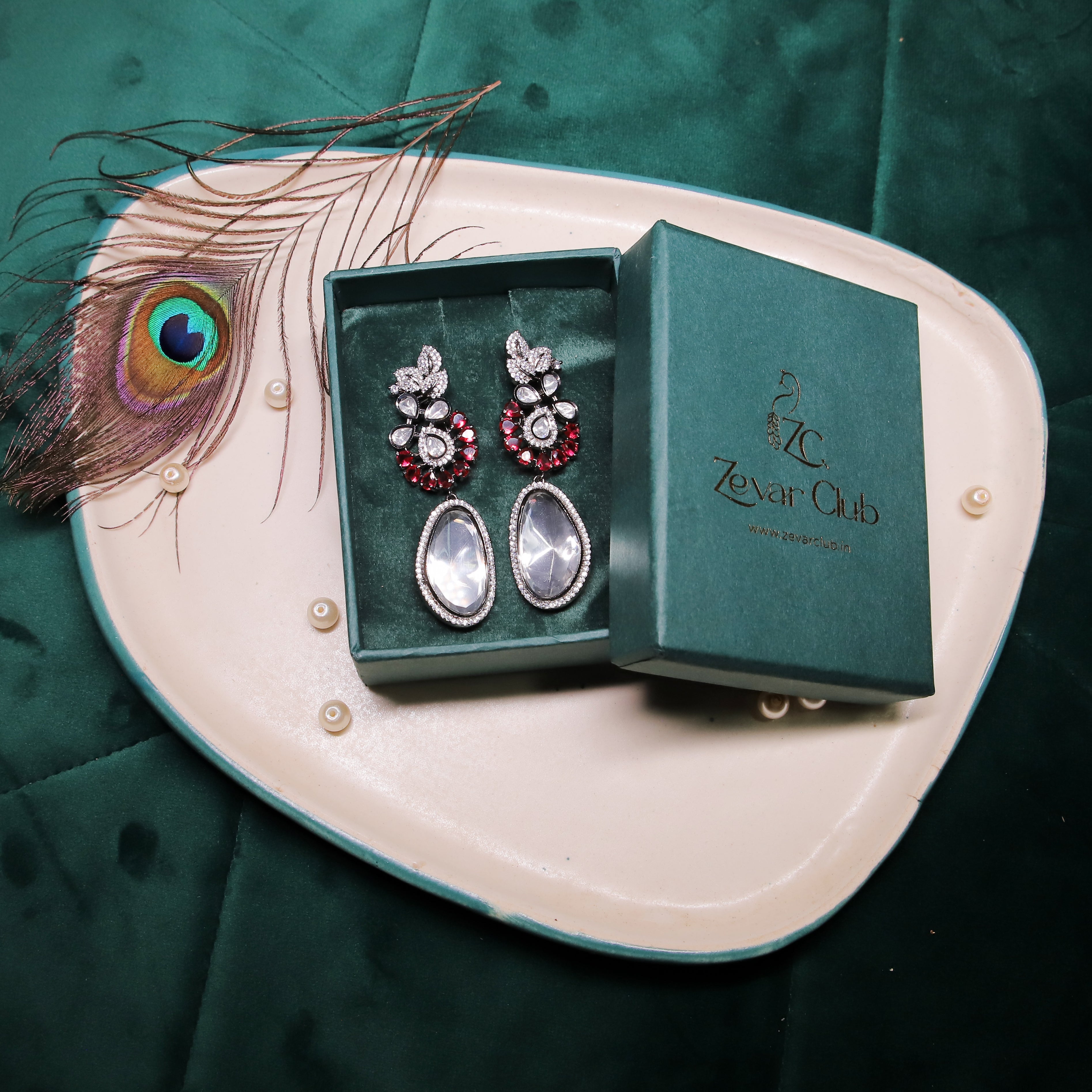 Zevar Club Cocktail Gala Diamond Drop Earrings