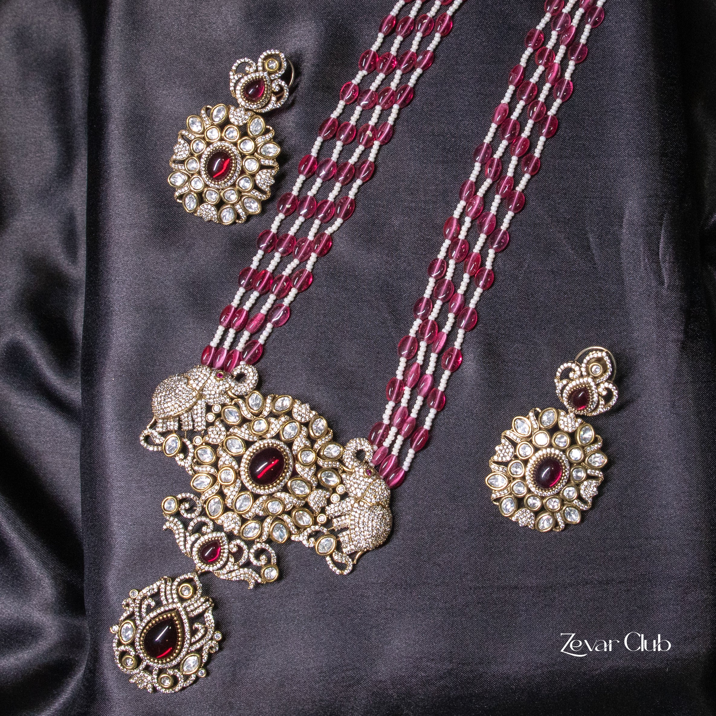 Zevar Club Victorian Elephant Motif Diamond Set