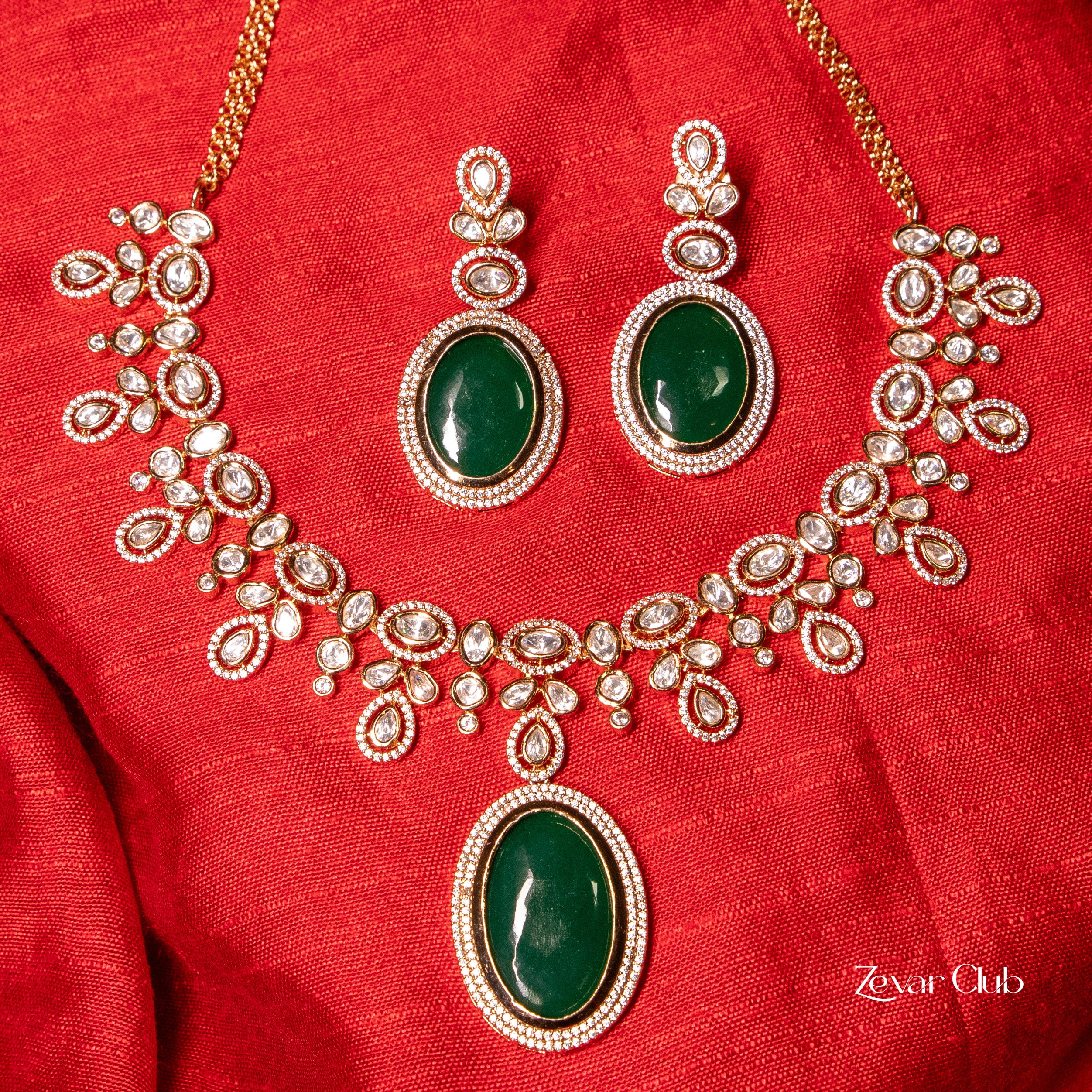 Zevar Club Semi Precious Handcrafted Kundan Set