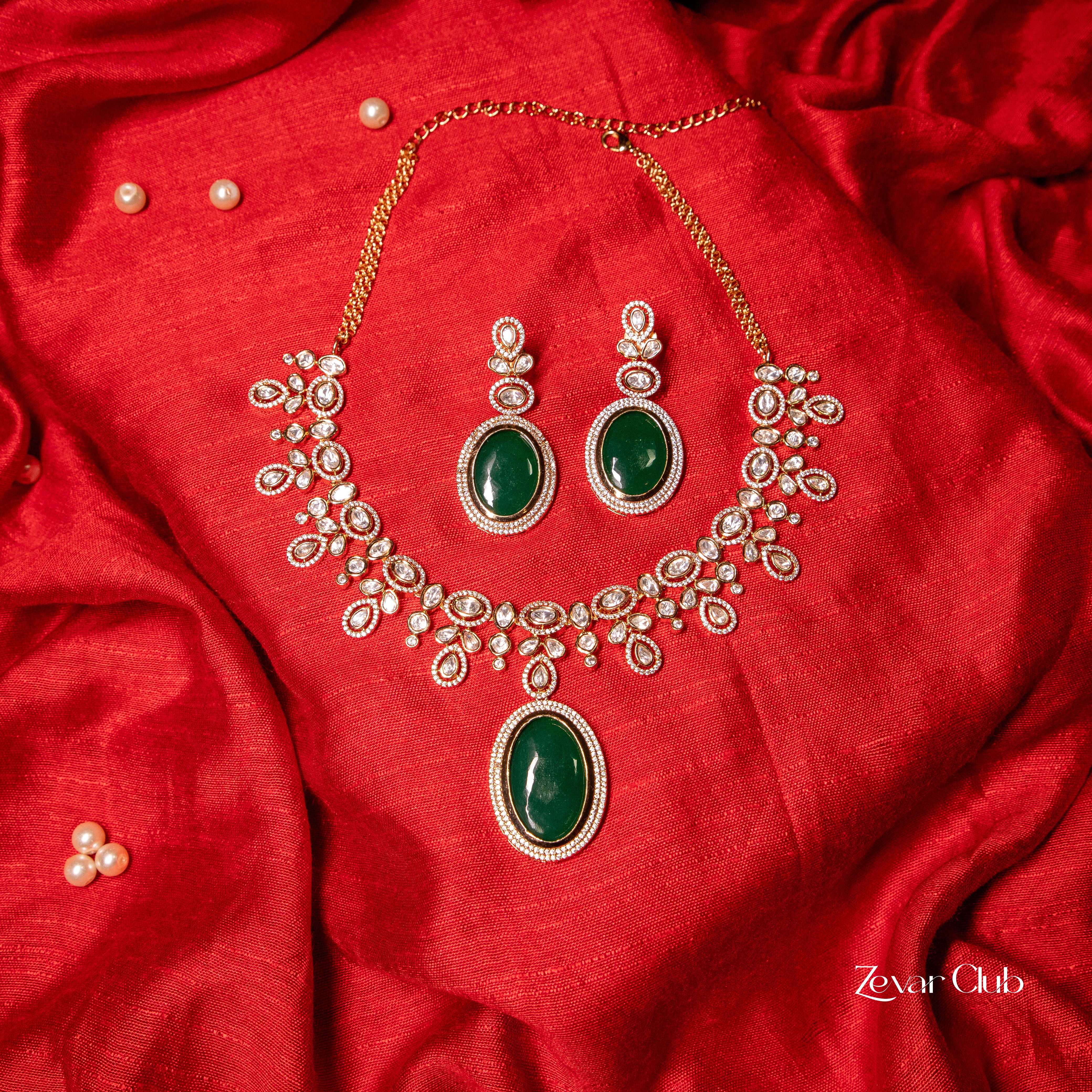 Zevar Club Semi Precious Handcrafted Kundan Set