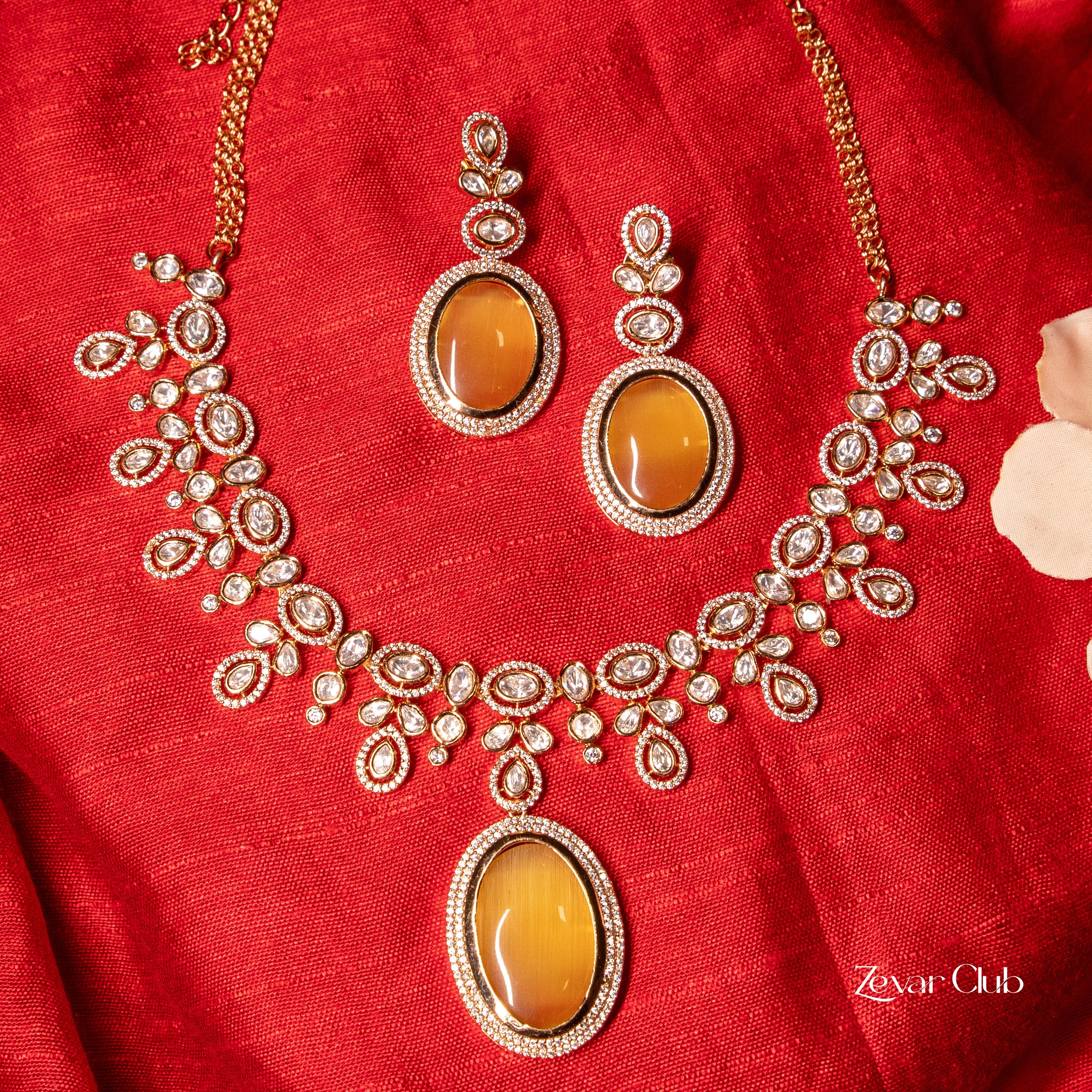 Zevar Club Semi Precious Handcrafted Kundan Set