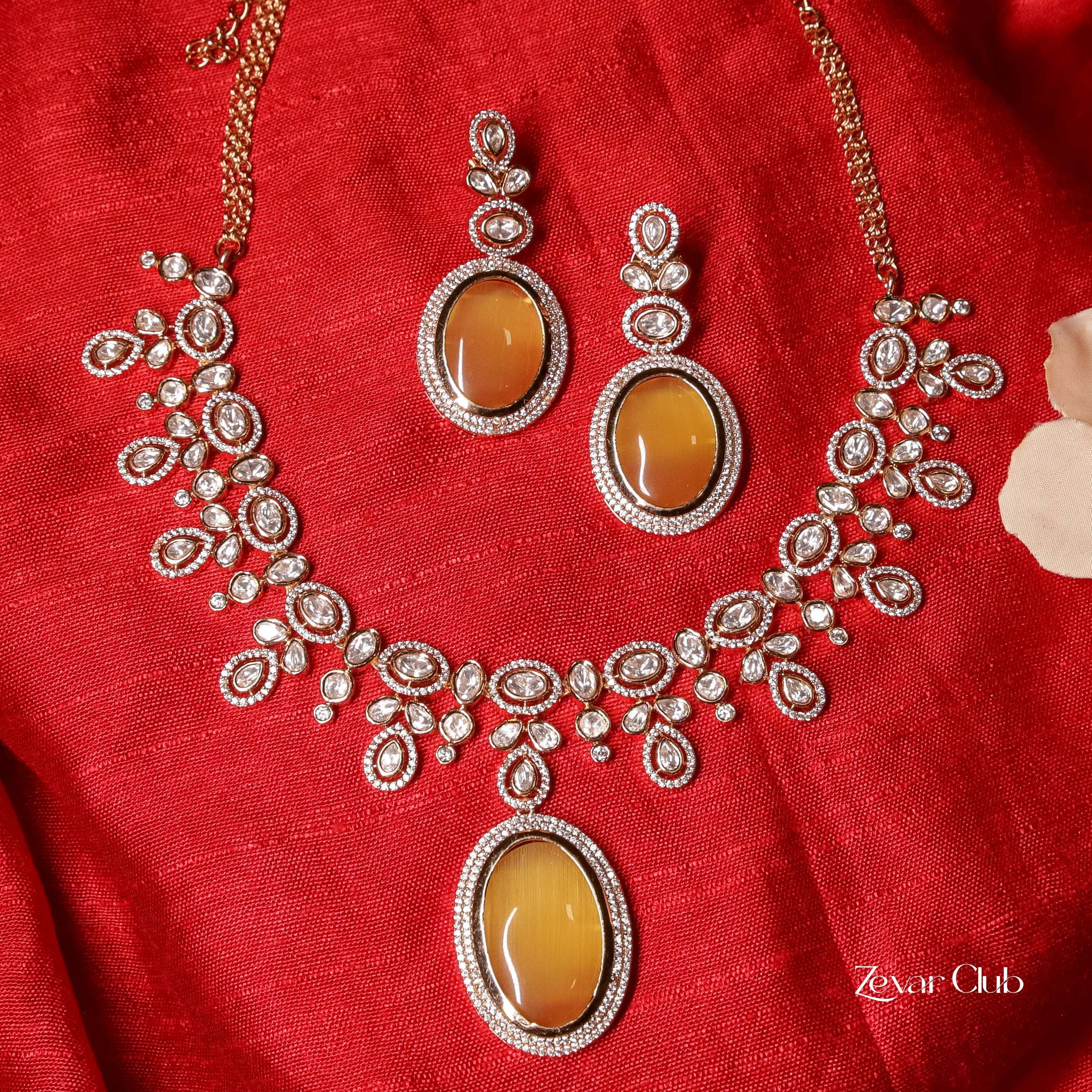 Zevar Club Semi Precious Handcrafted Kundan Set