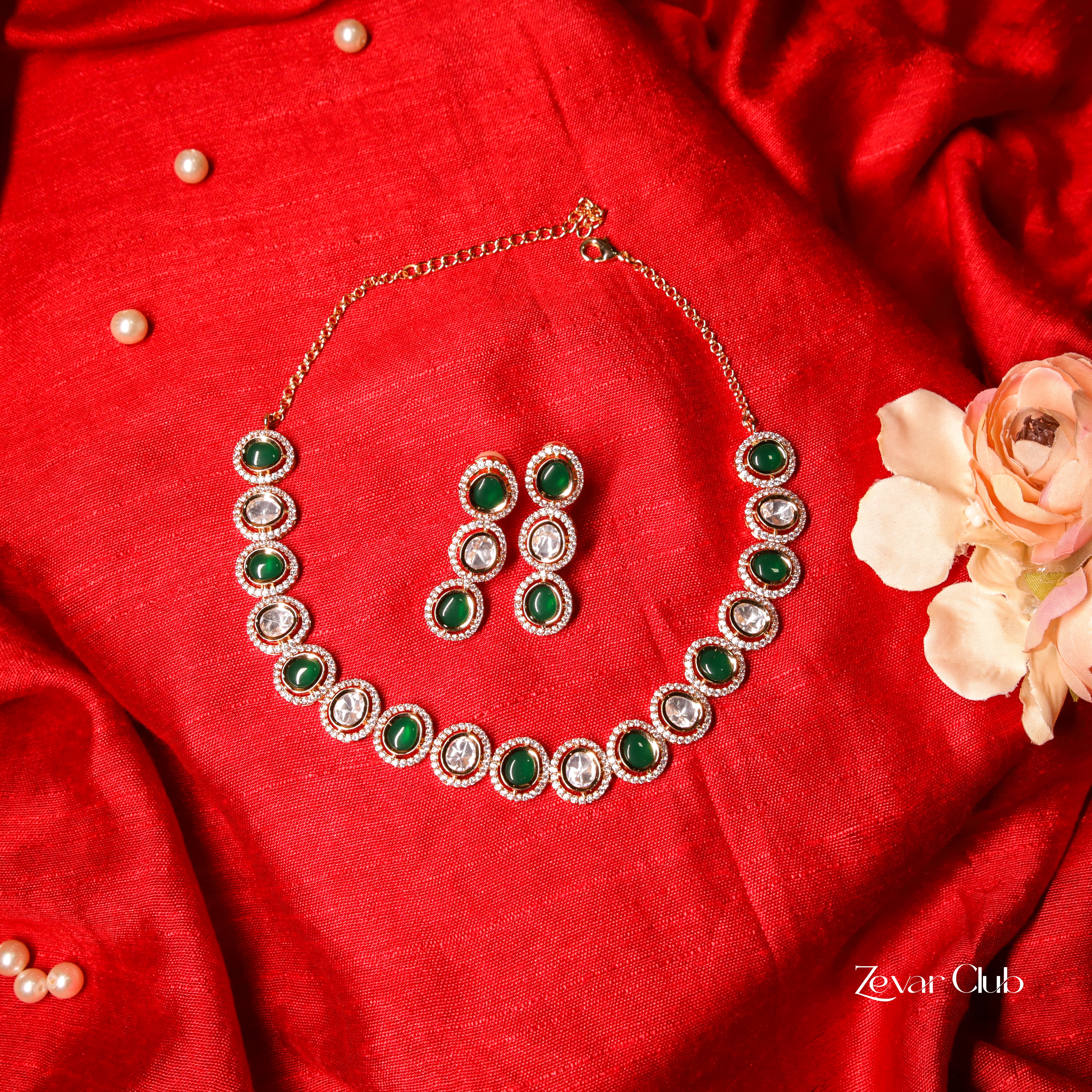 Zevar Club Chic Handcrafted Kundan Jewellery Set