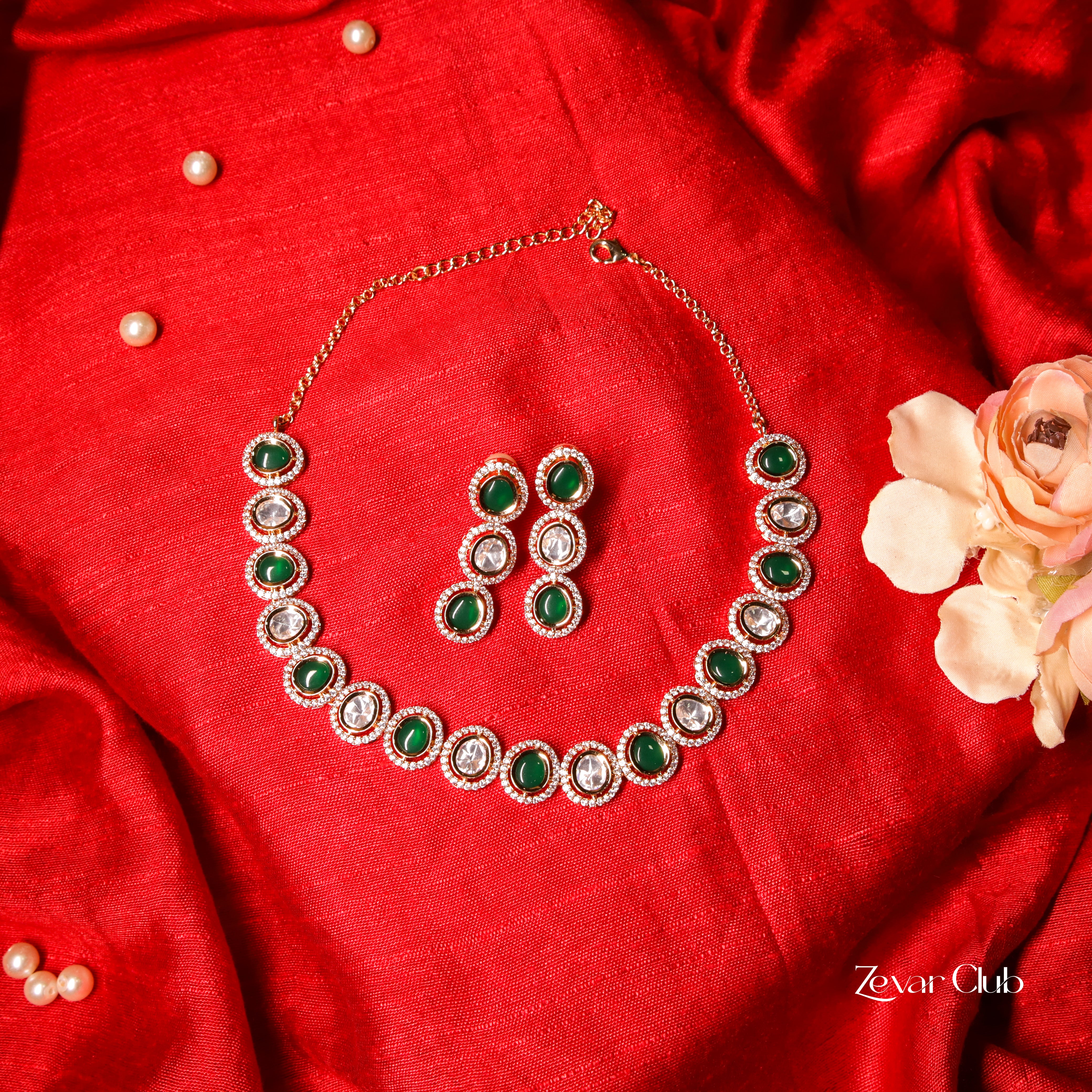 Zevar Club Chic Handcrafted Kundan Jewellery Set