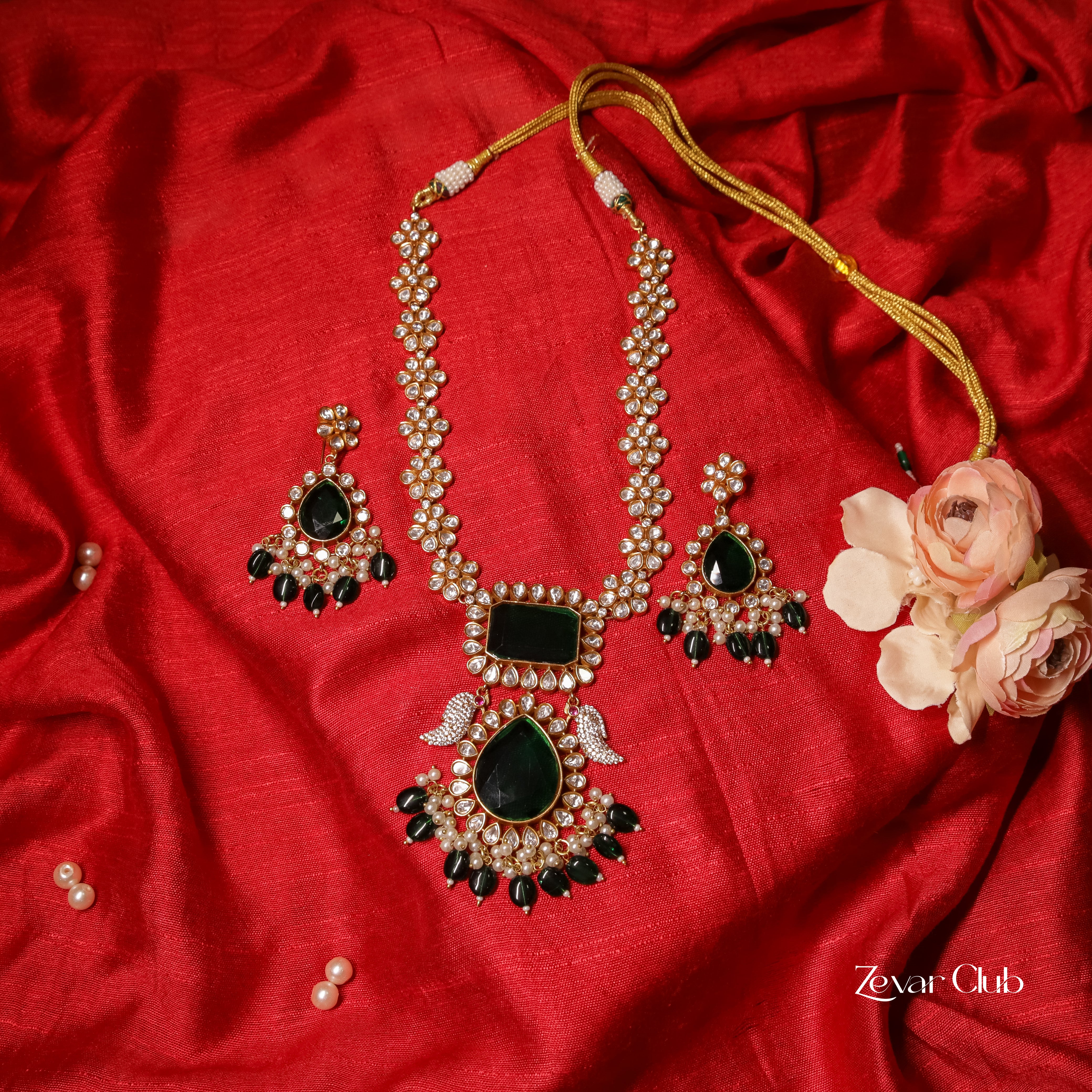 Zevar Club Diva Ethnic Victorian Kundan Jewellery Set