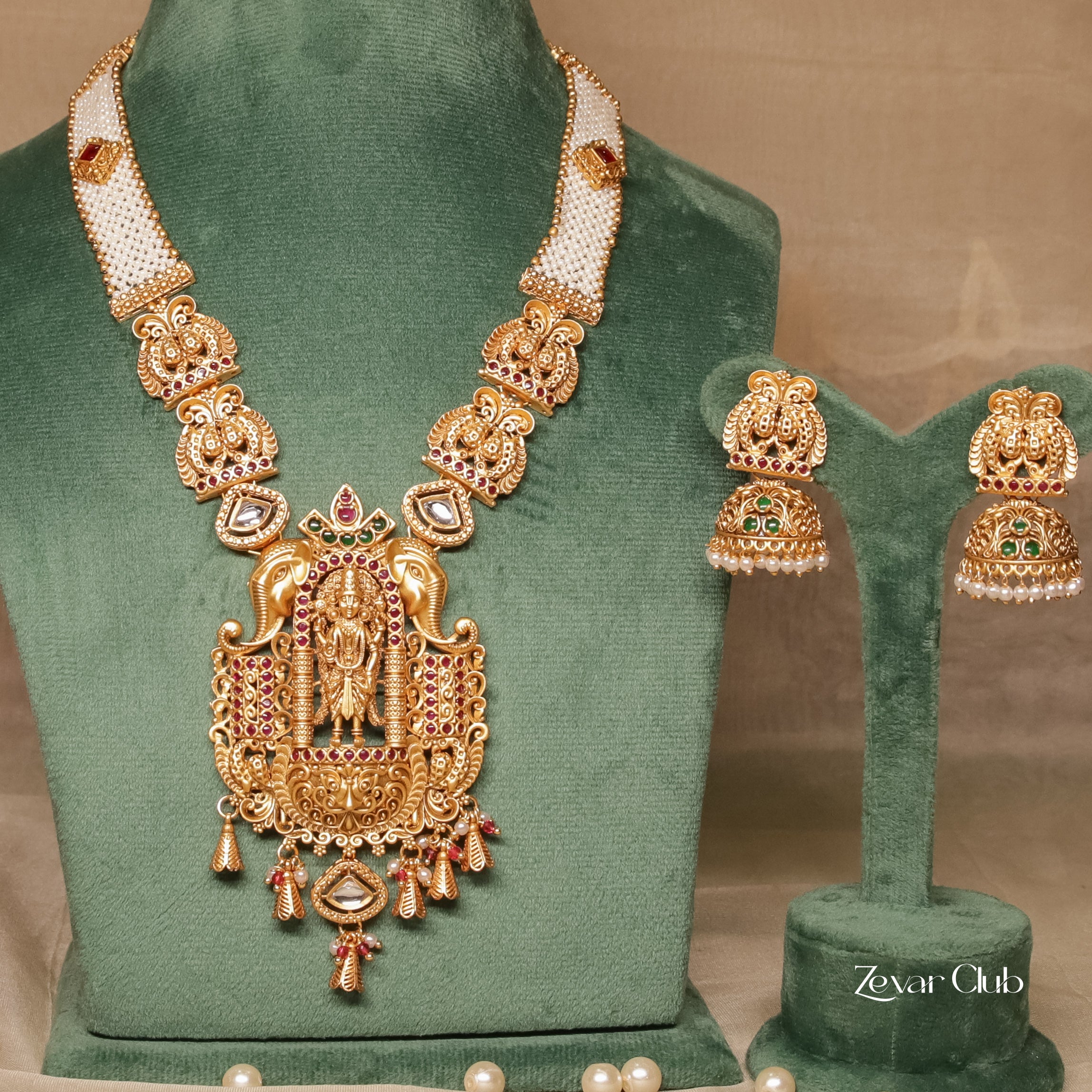 Zevar Club Lakshmi Rajwada Knitted Pearl Set
