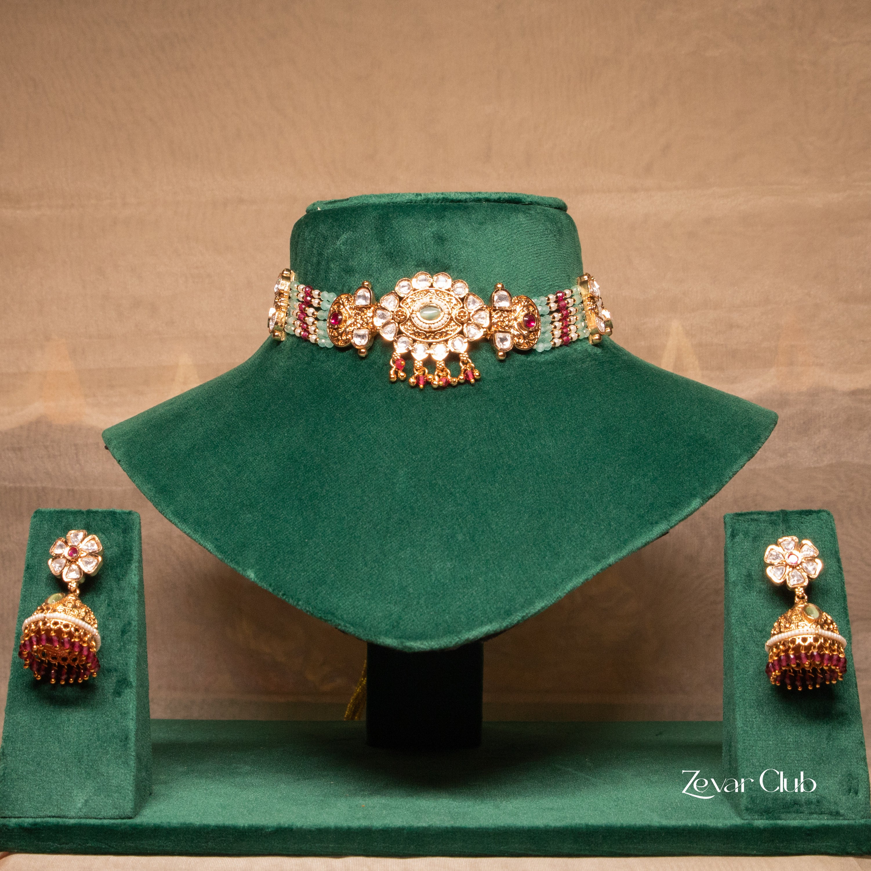 Zevar Club Rukmini Rajwada Pearl Choker Set