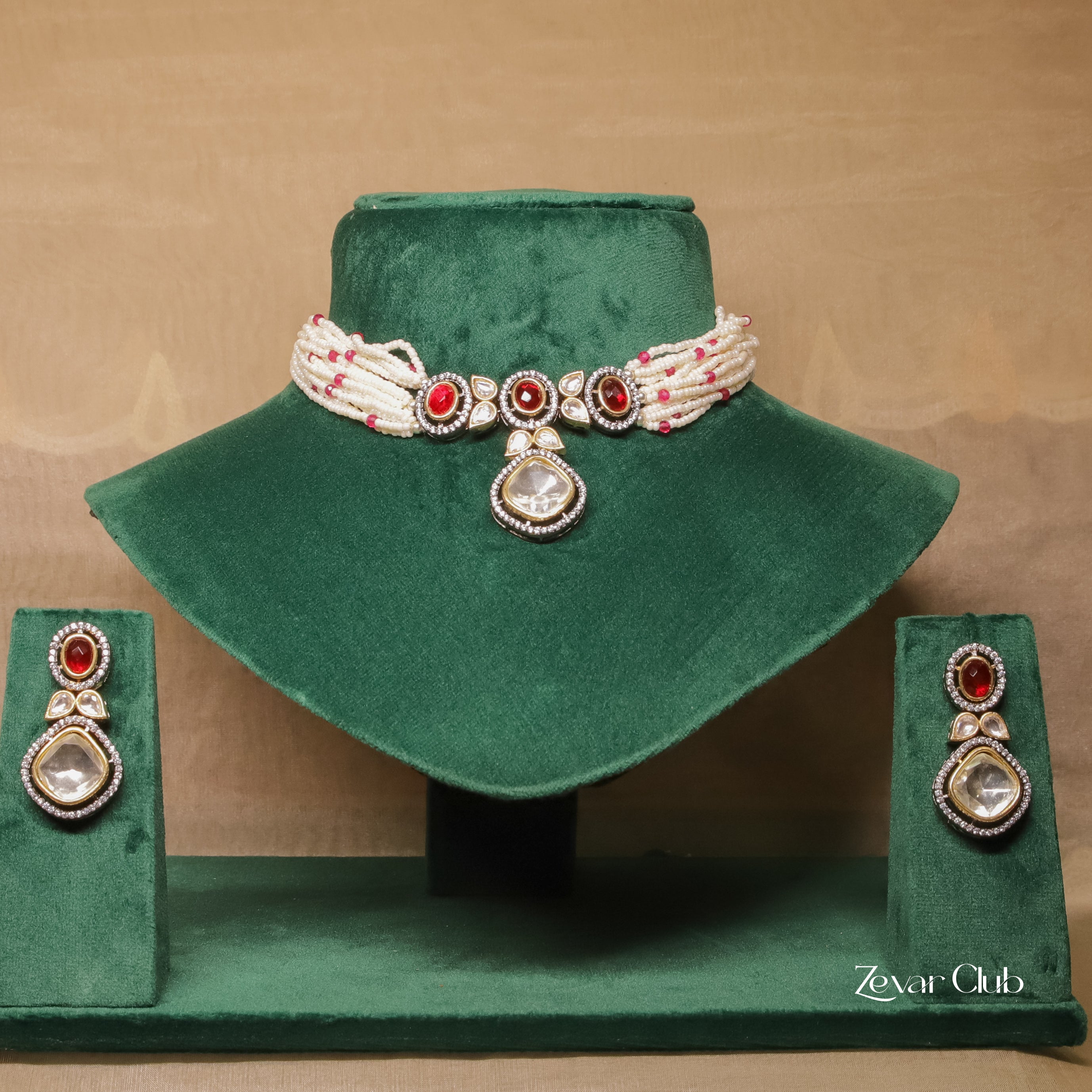 Zevar Club Diksha Antique Fine Pearl Set