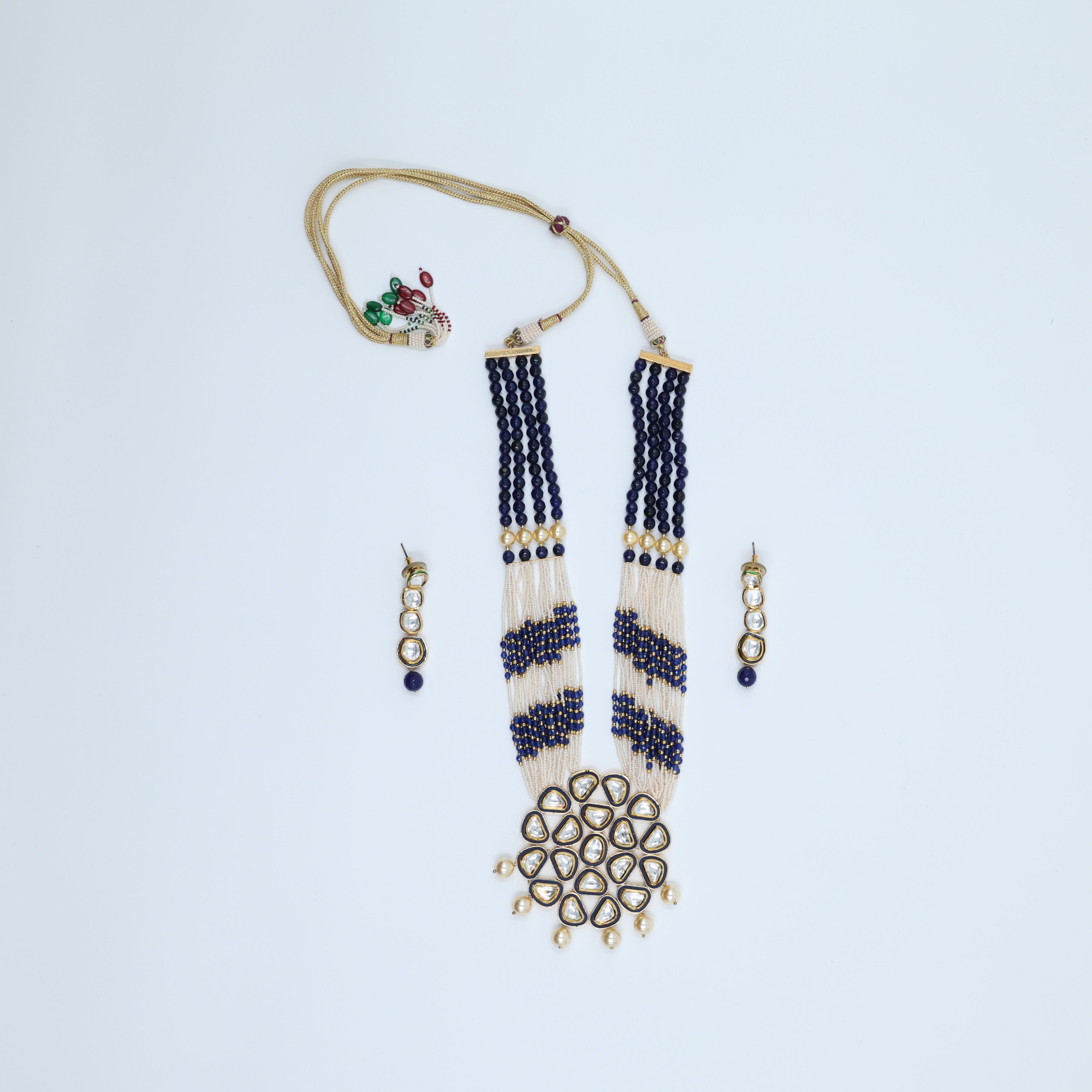 Zevar Club Royal Blue Elegant Fine Pearl Set