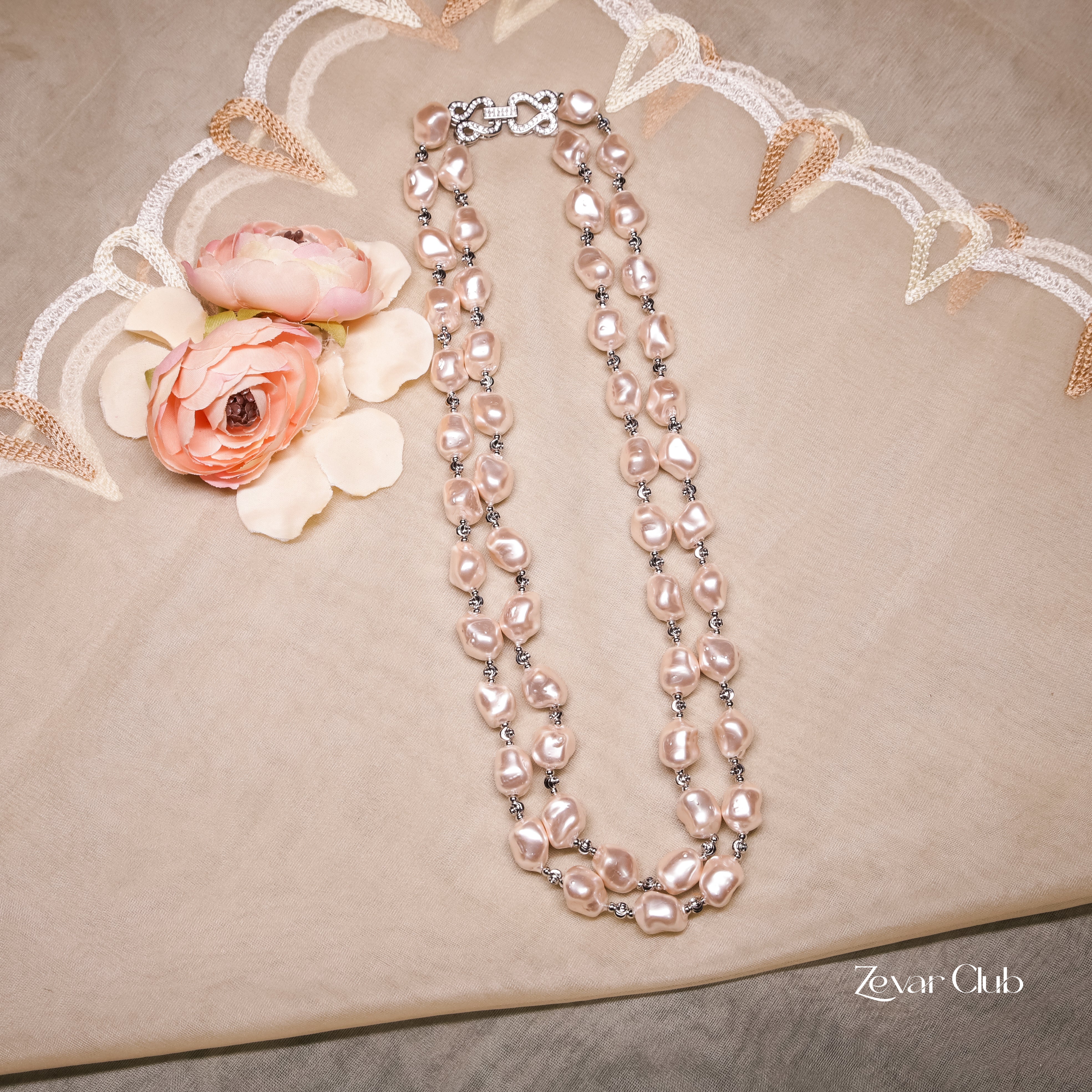 Zevar Club Uncut Pearls Vogue Necklace