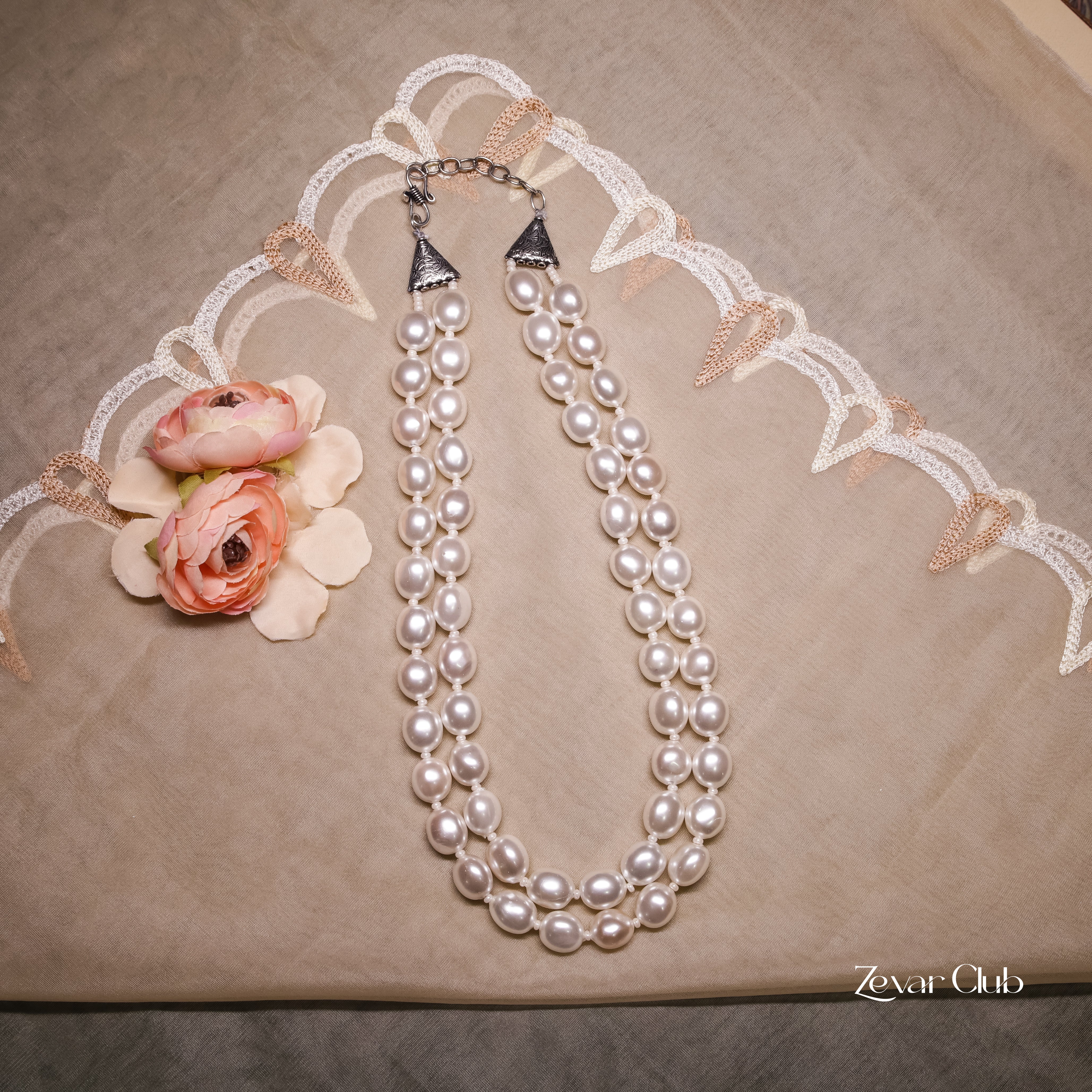 Zevar Club Oyester Pearls Necklace