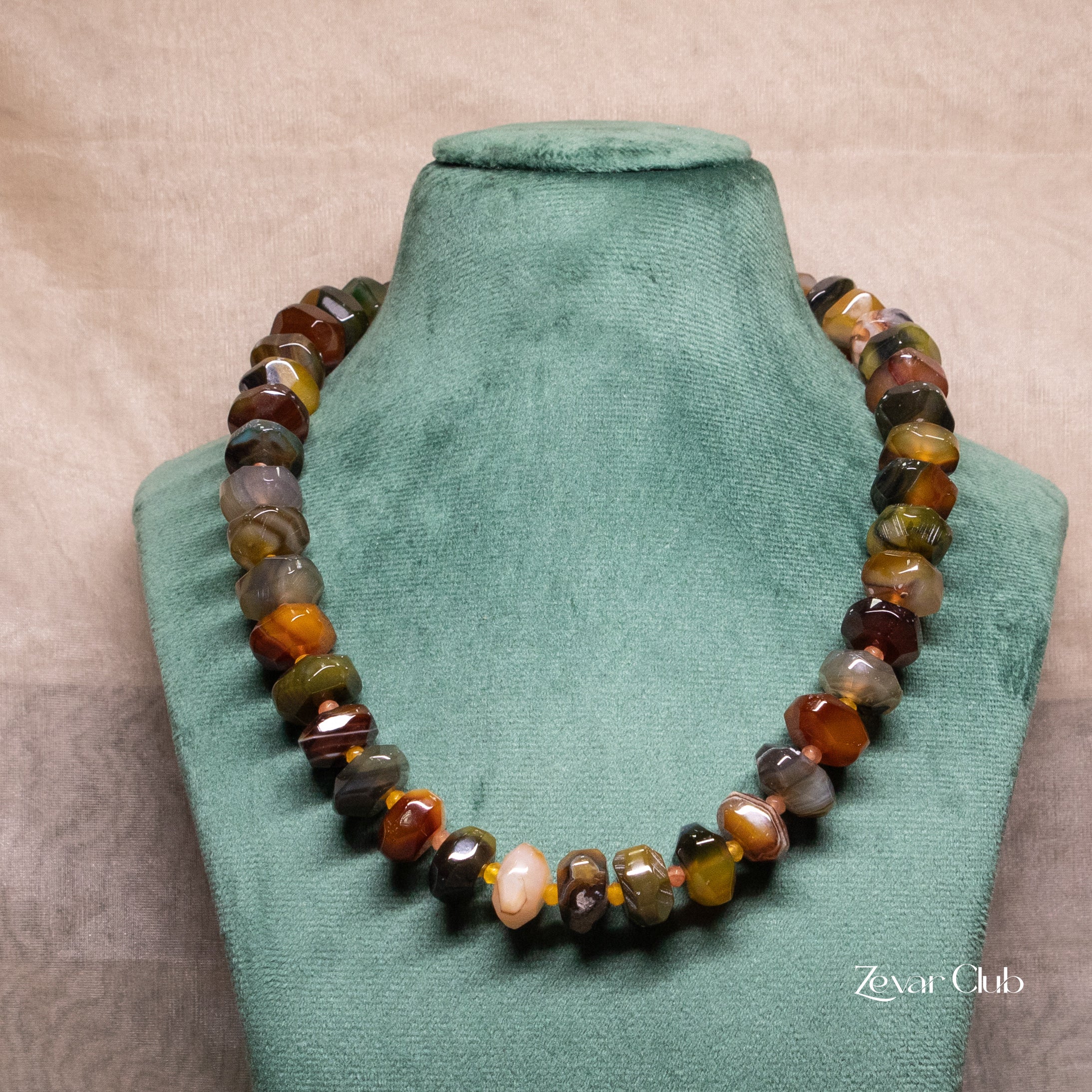 Zevar Club Indie Single Line Semi Precious Necklace