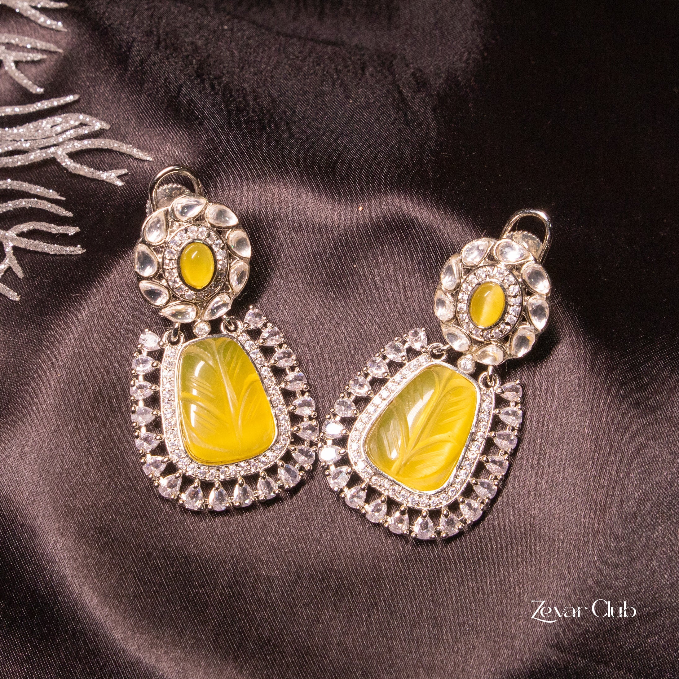 Zevar Club Pushback Elegant Diamond Earrings