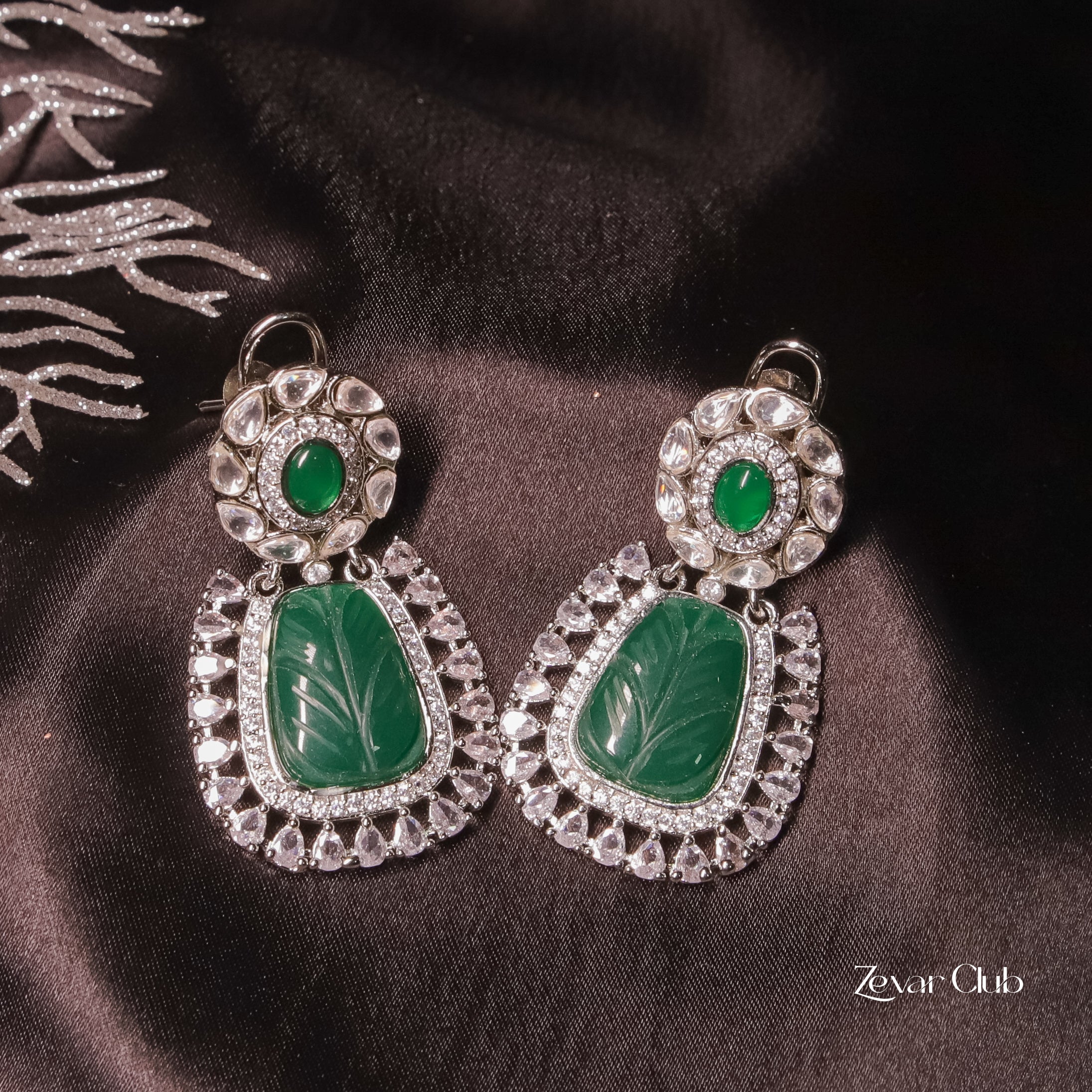 Zevar Club Pushback Elegant Diamond Earrings