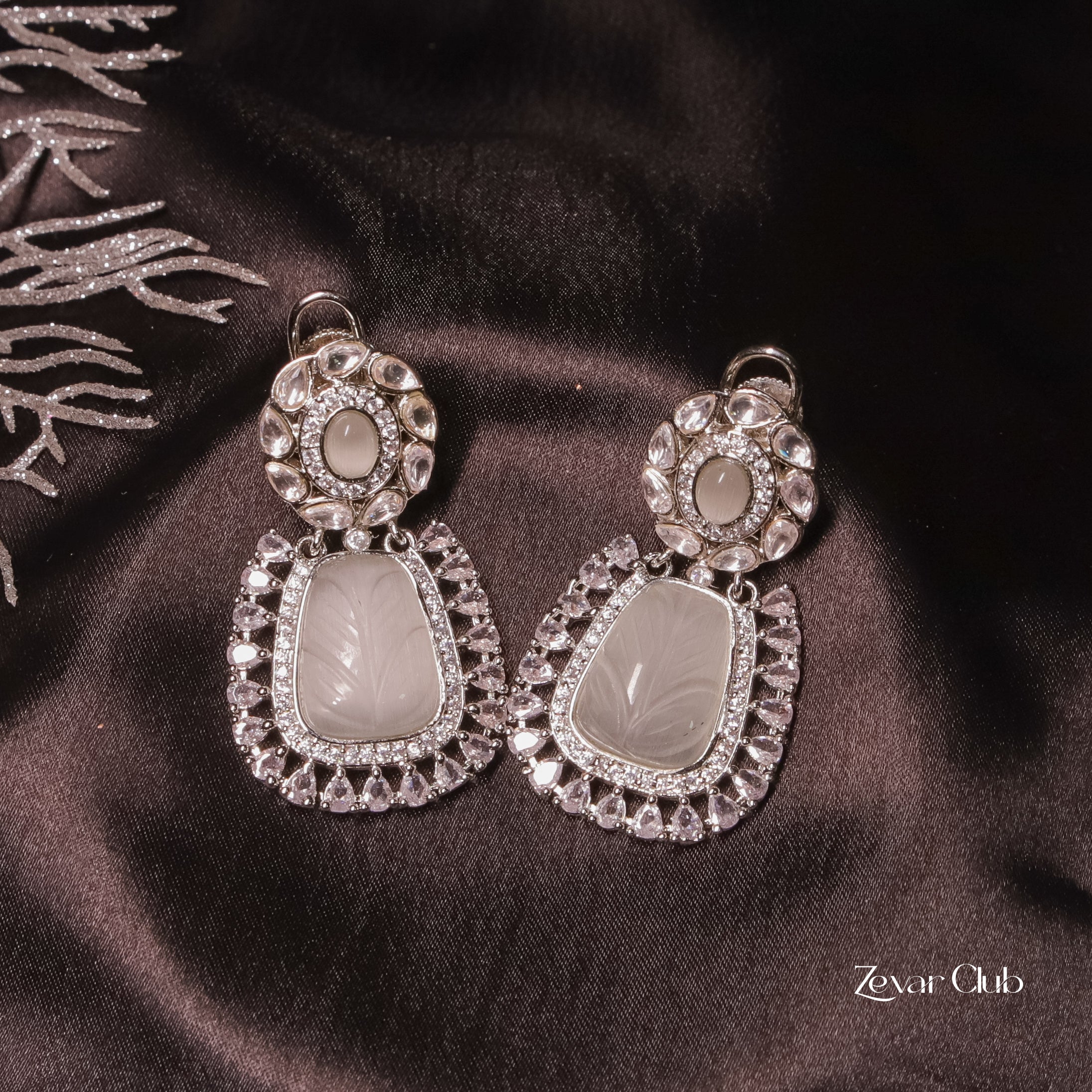 Zevar Club Pushback Elegant Diamond Earrings