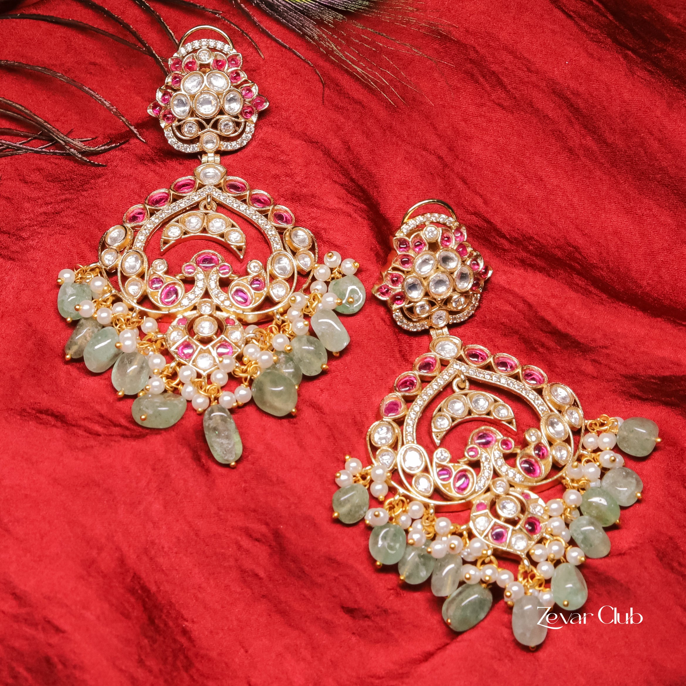 Zevar Club Meenakari Kundan Earrings